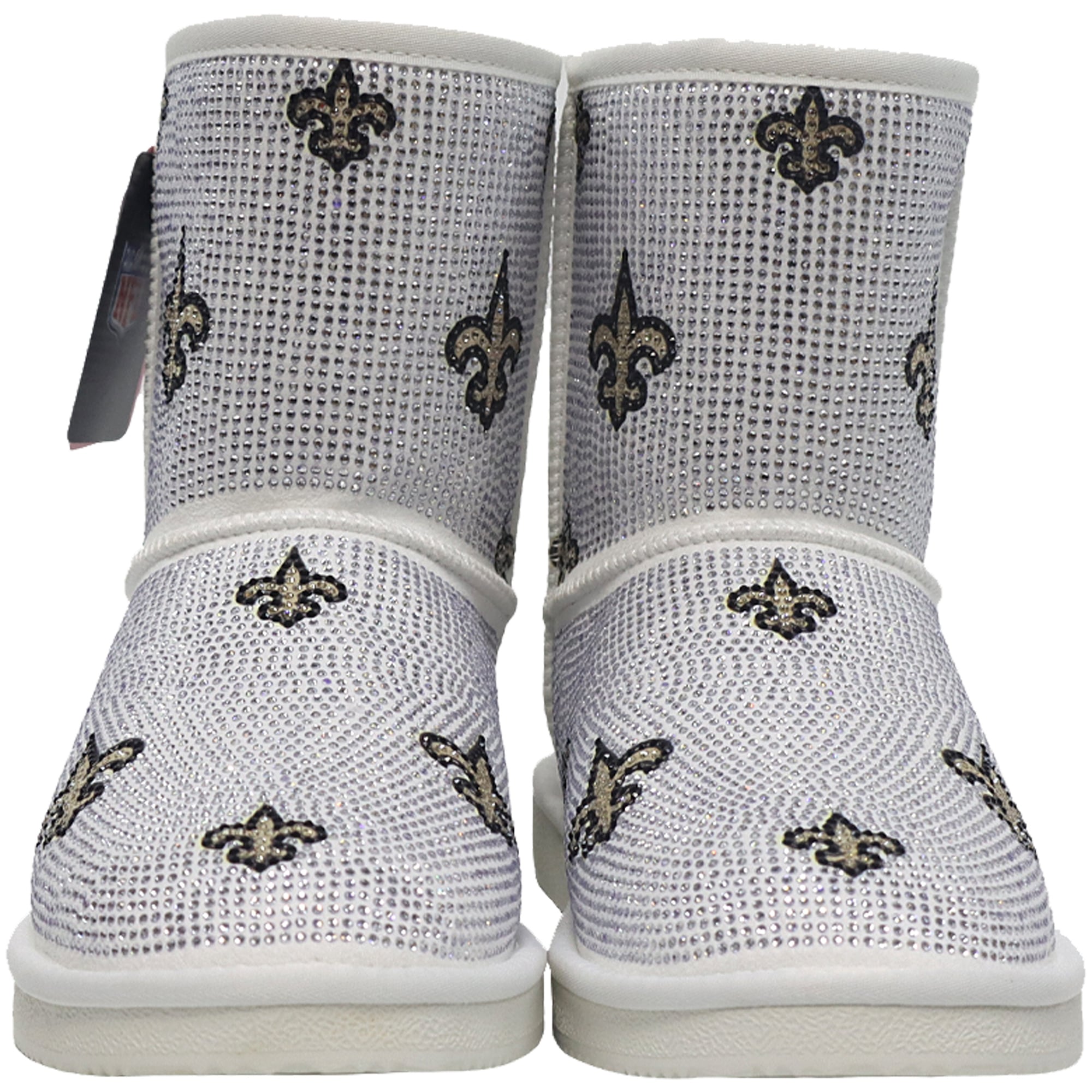 Bottines à enfiler FABGATING by Cuce blanches logo des Saints de la Nouvelle-Orléans