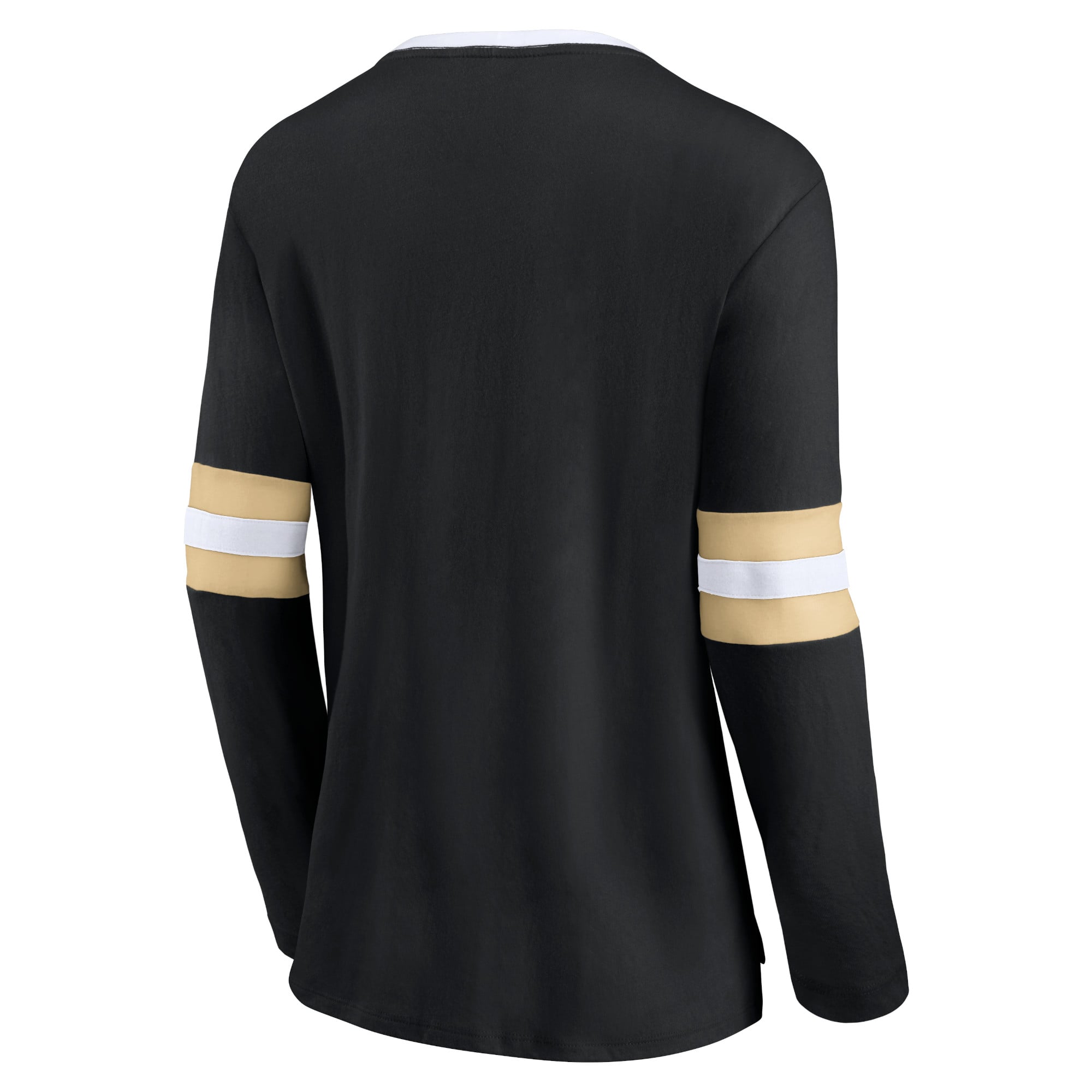 Women's Fanatics Black New Orleans Saints Block Party Team Script Lace-Up Long Sleeve T-Shirt