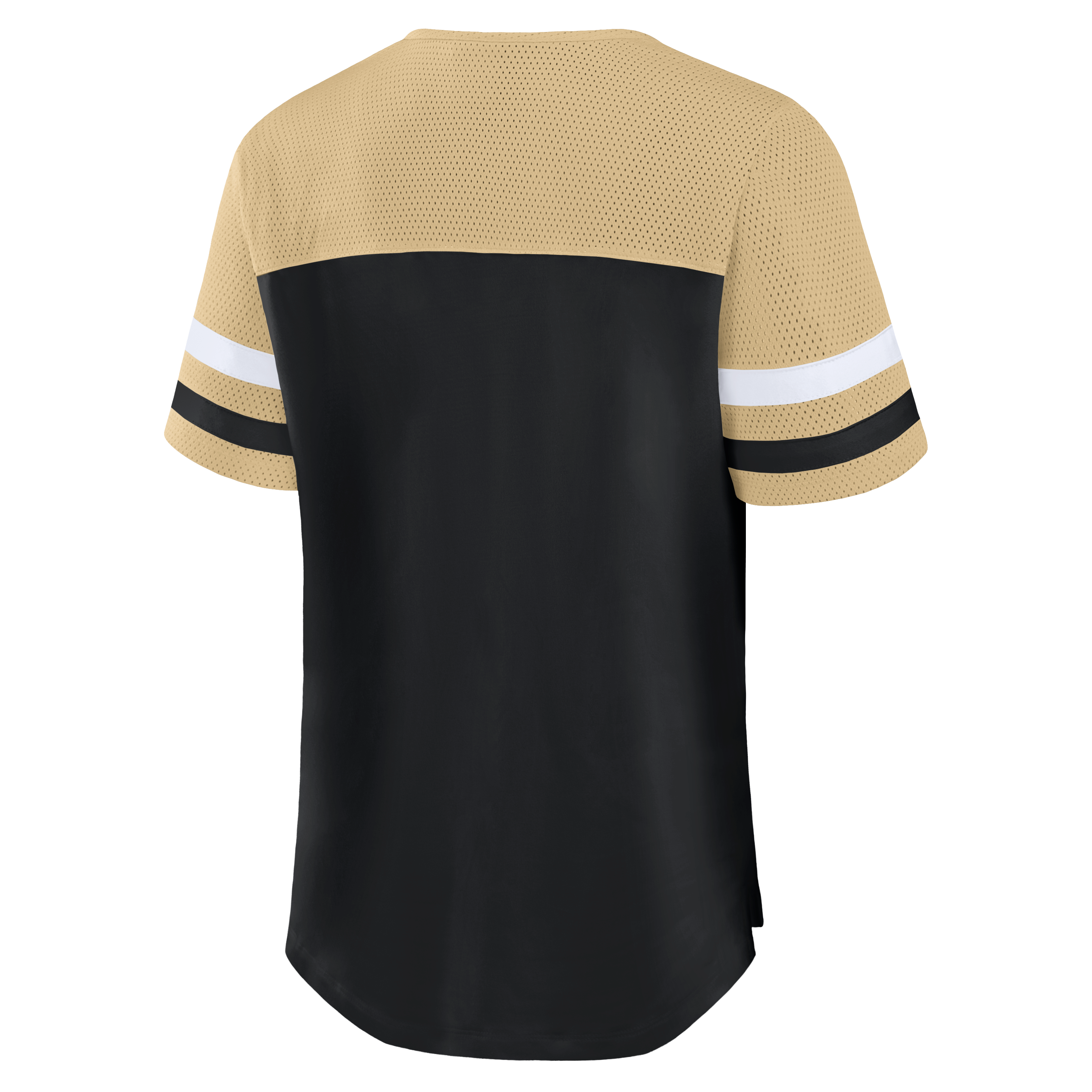 Women's Fanatics Black New Orleans Saints Curl Route Athena Lace-Up T-Shirt