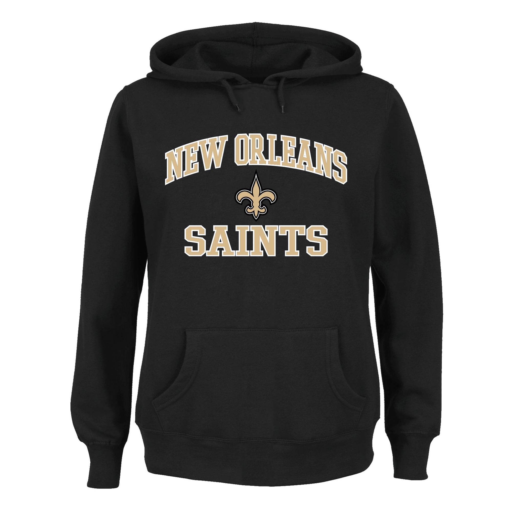 Sweat à capuche Fanatics noir pour femme, motif cœur et âme, grandes tailles, New Orleans Saints