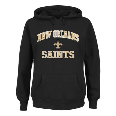 New Orleans Saints Fanatics Women's Plus Size Heart & Soul Hoodie - Black