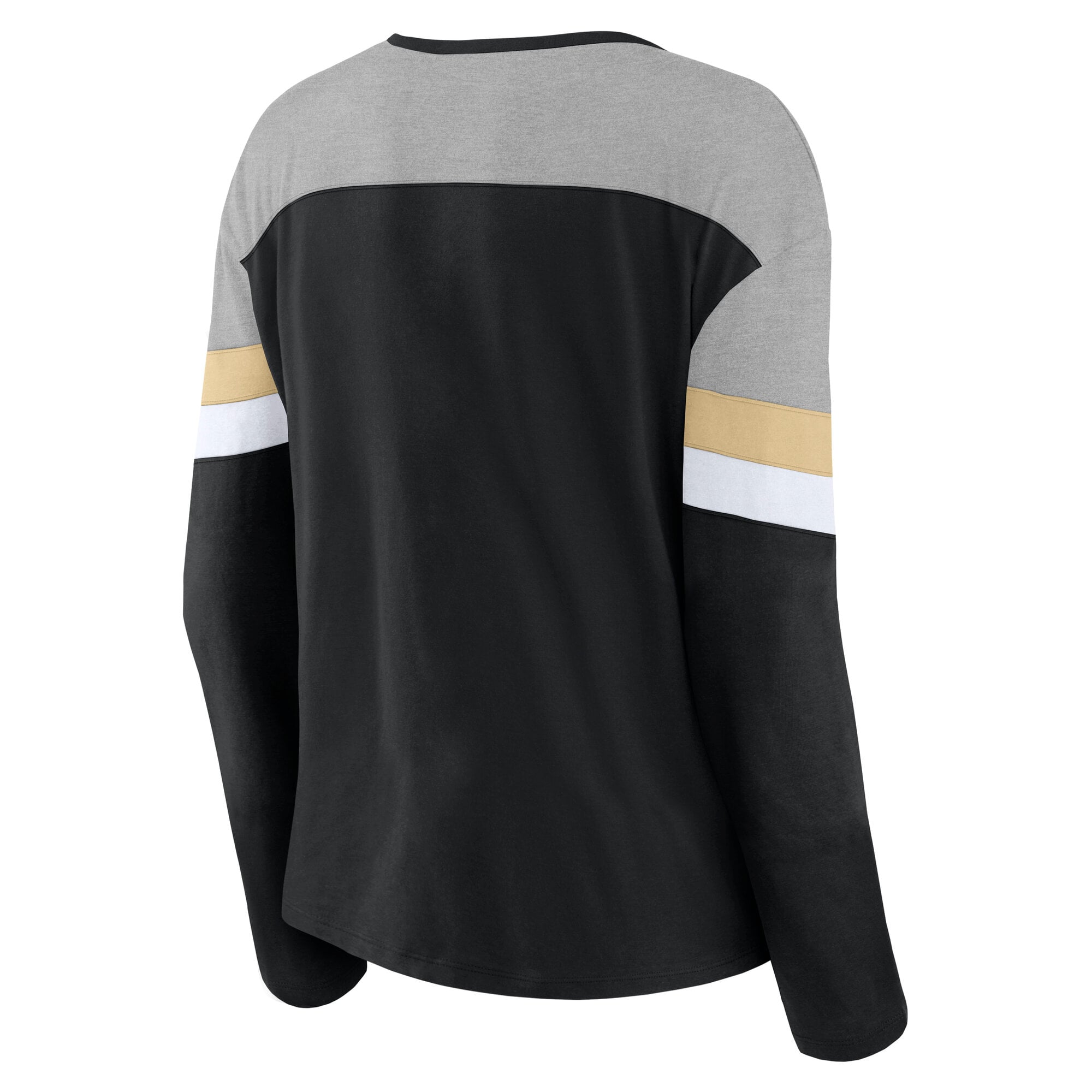 Women's Fanatics Black New Orleans Saints Primary Chevron Long Sleeve T-Shirt