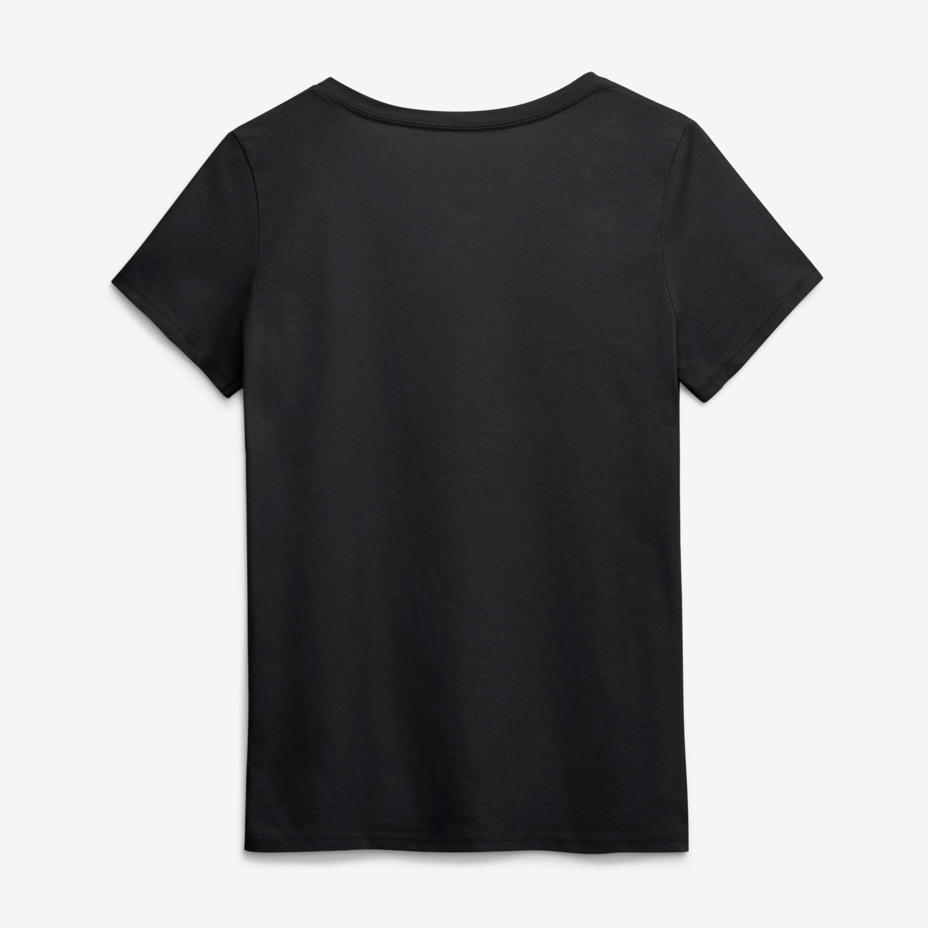 T-shirt noir à col en V avec logo principal des Saints de la Nouvelle-Orléans pour femme