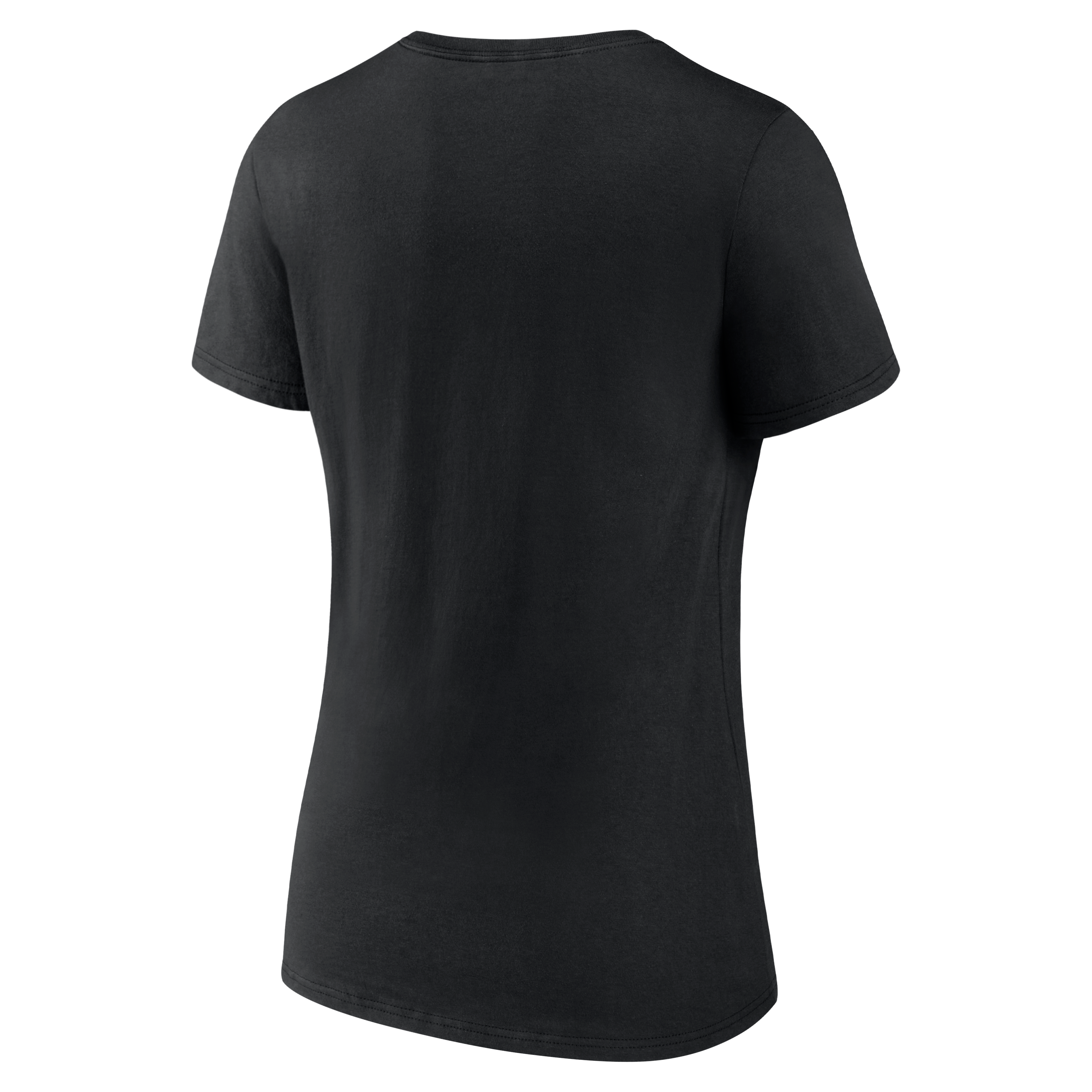 T-shirt noir à col en V avec logo principal des Saints de la Nouvelle-Orléans pour femme