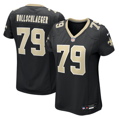 Alex Wollschlaeger New Orleans Saints Nike Women's Team Game Jersey - Black