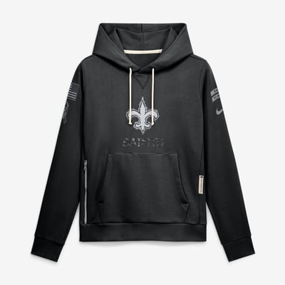  New Orleans Saints Nike Women's 2026 Salute to Service Sideline Dri-FIT Pullover Hoodie - Black