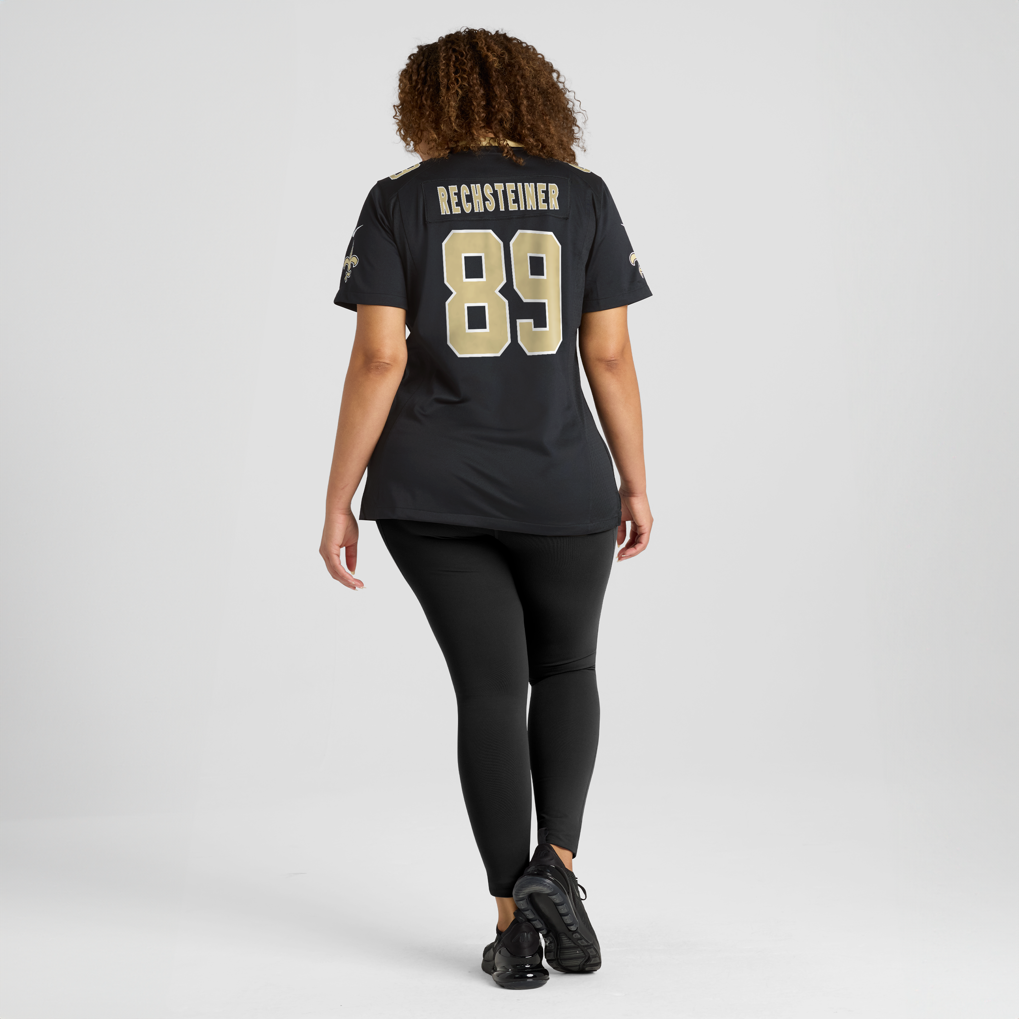 Women's Nike Brock Rechsteiner Black New Orleans Saints Team Game Jersey