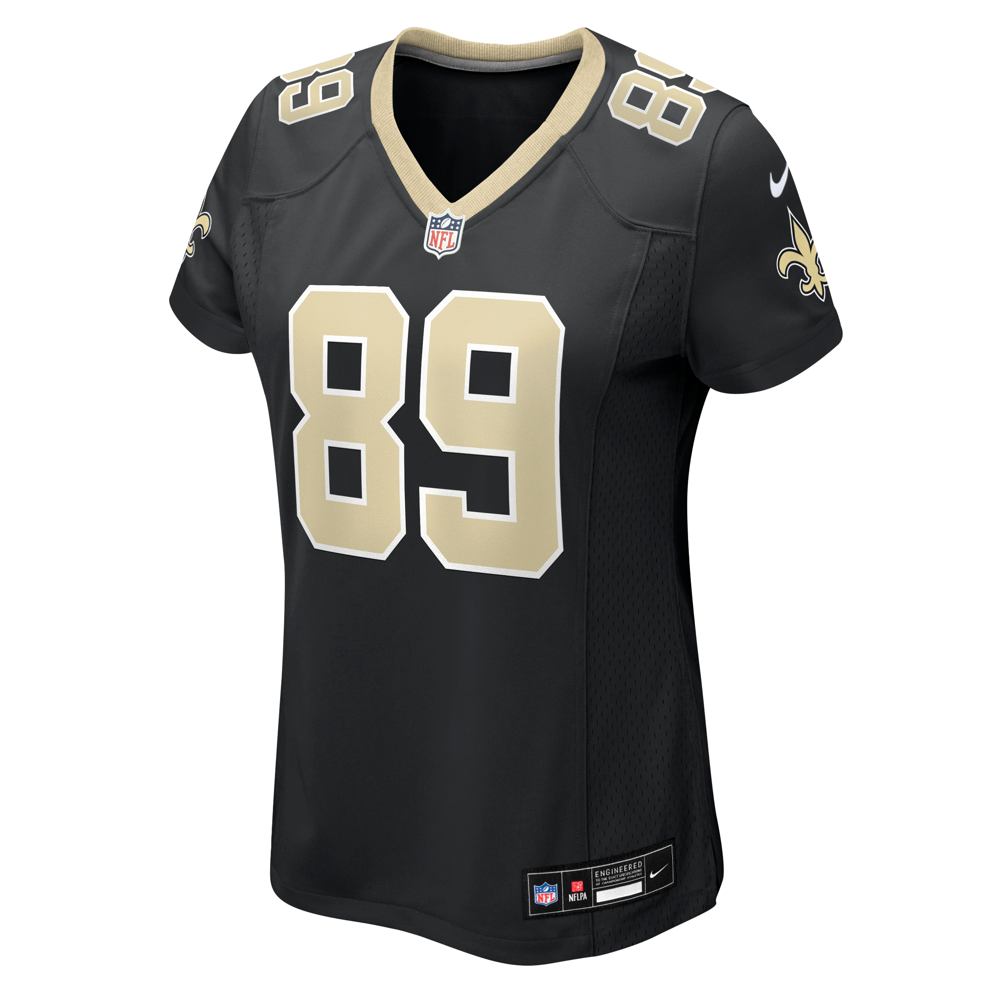Women's Nike Brock Rechsteiner Black New Orleans Saints Team Game Jersey