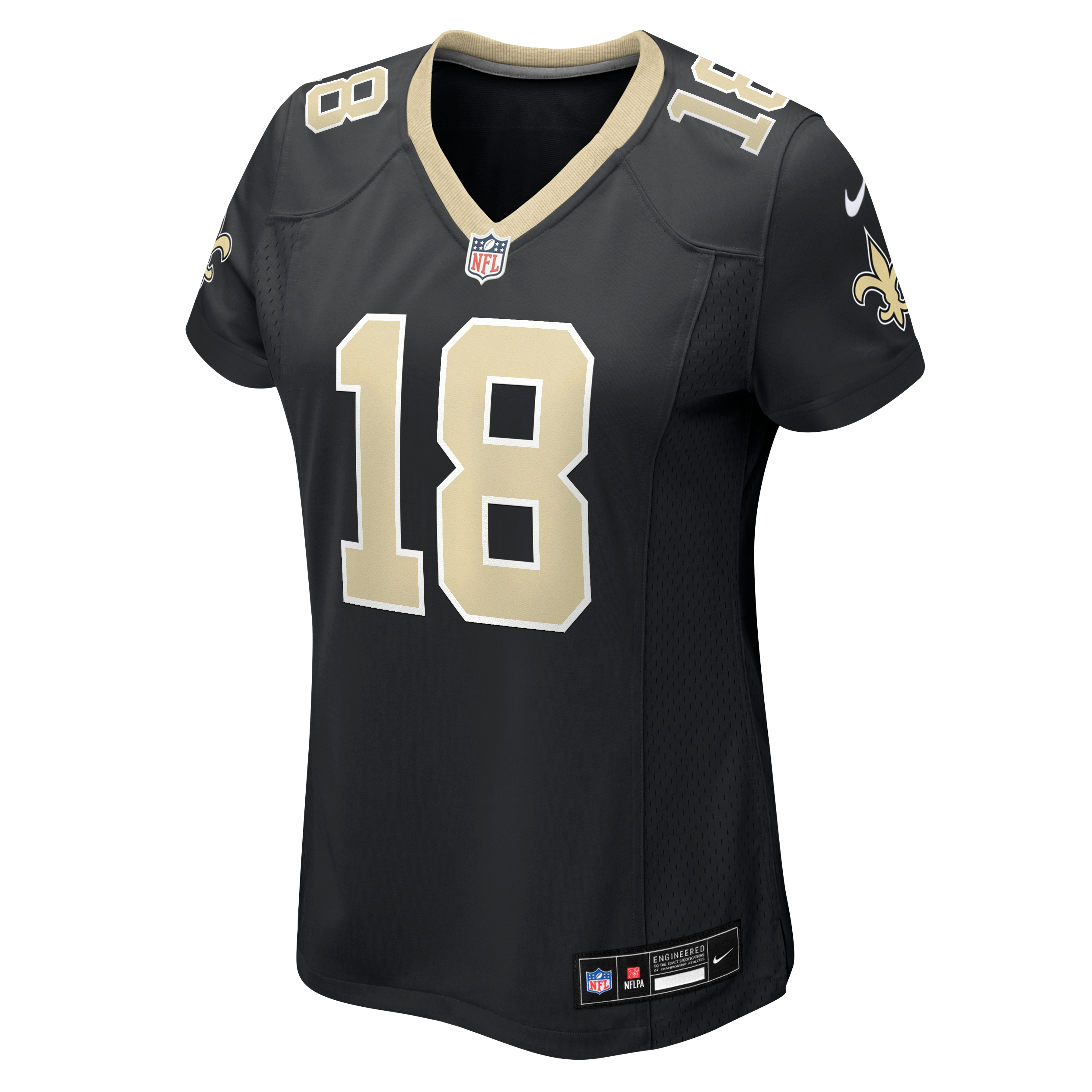Maillot de match Nike Bryce Lance noir pour femme, équipe des Saints la Nouvelle-Orléans