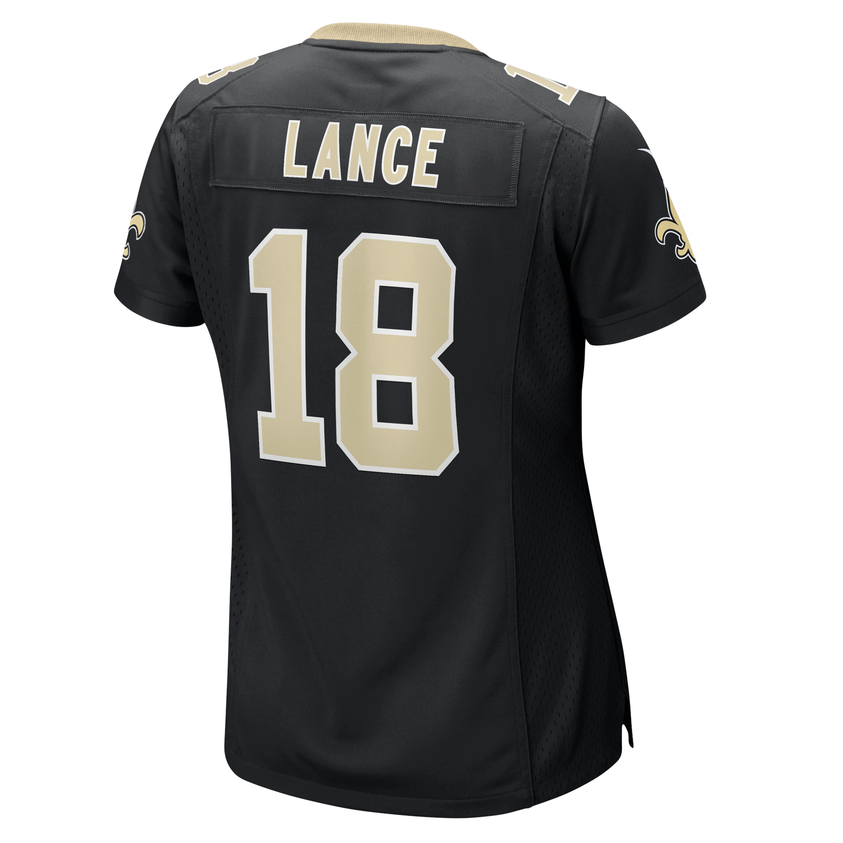 Maillot de match Nike Bryce Lance noir pour femme, équipe des Saints la Nouvelle-Orléans