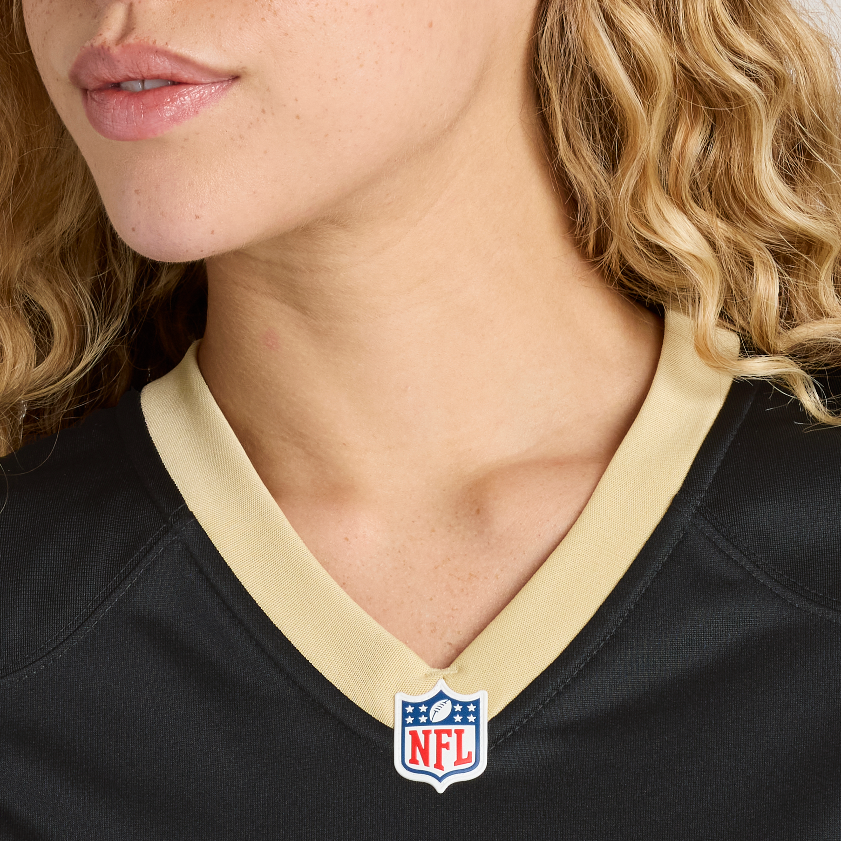 Maillot de match Nike CJ Donaldson noir pour femme, équipe des Saints la Nouvelle-Orléans
