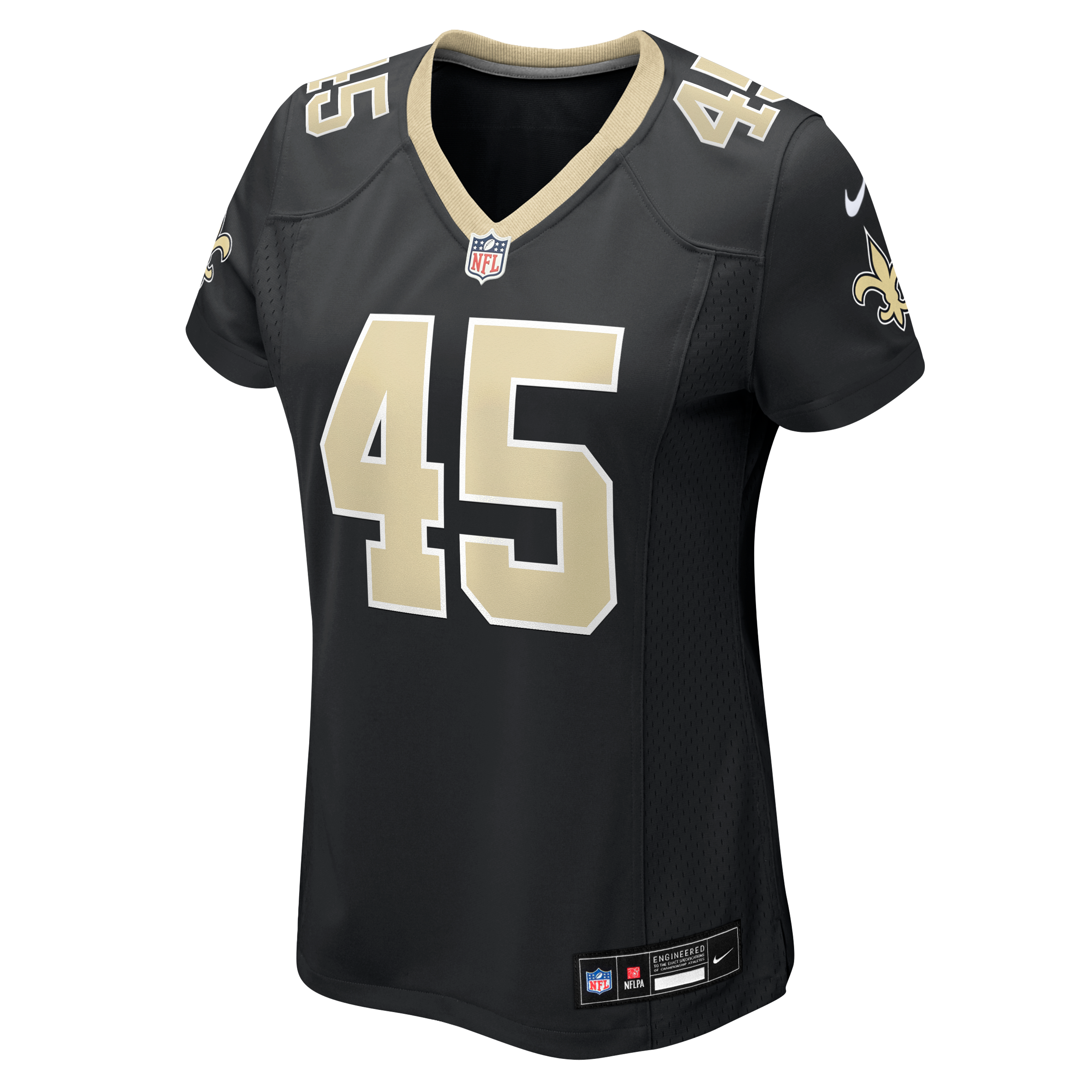 Women's Nike David Long Jr Black New Orleans Saints Team Game Jersey