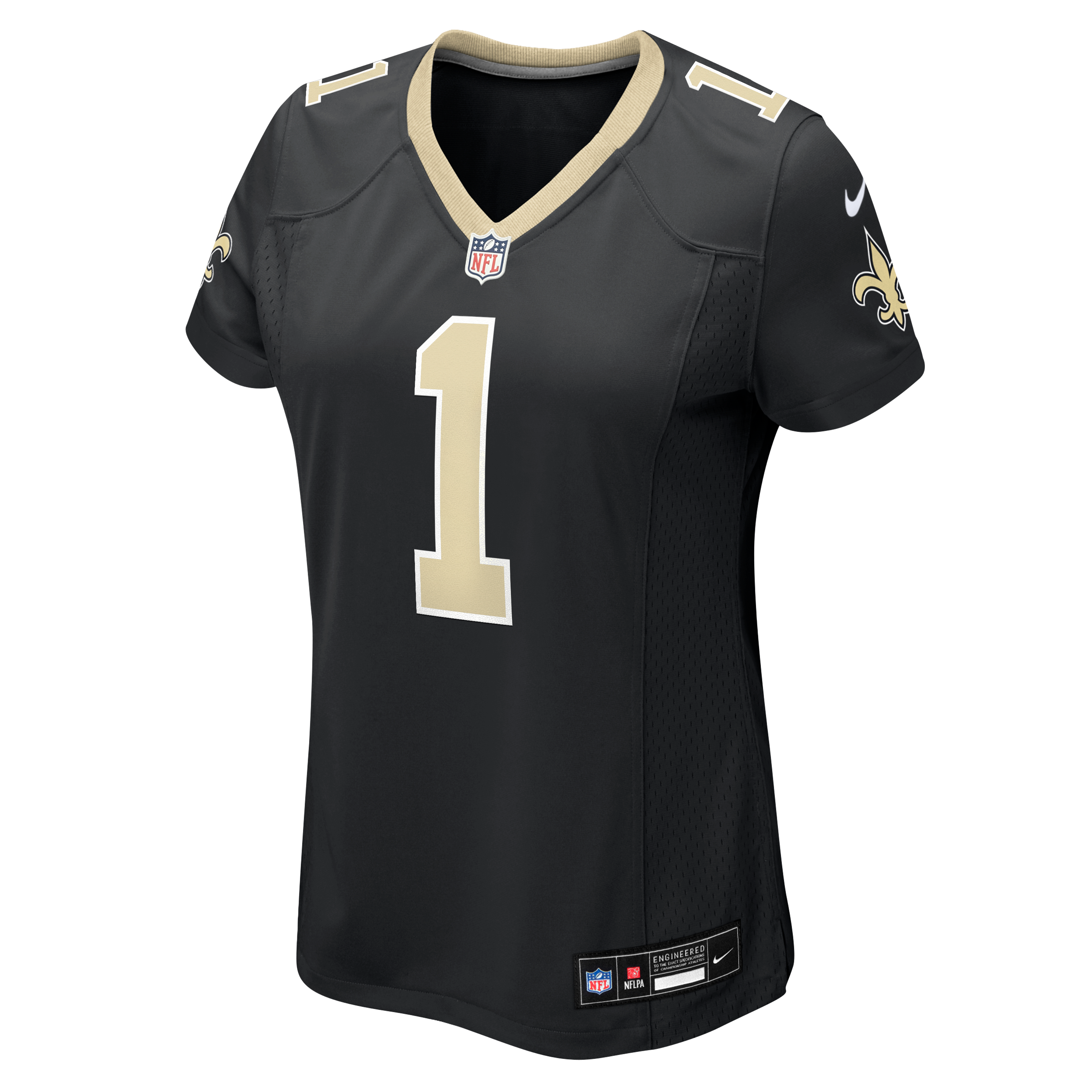 Maillot de match Nike Ga’Quincy McKinstry noir pour femme, New Orleans Saints
