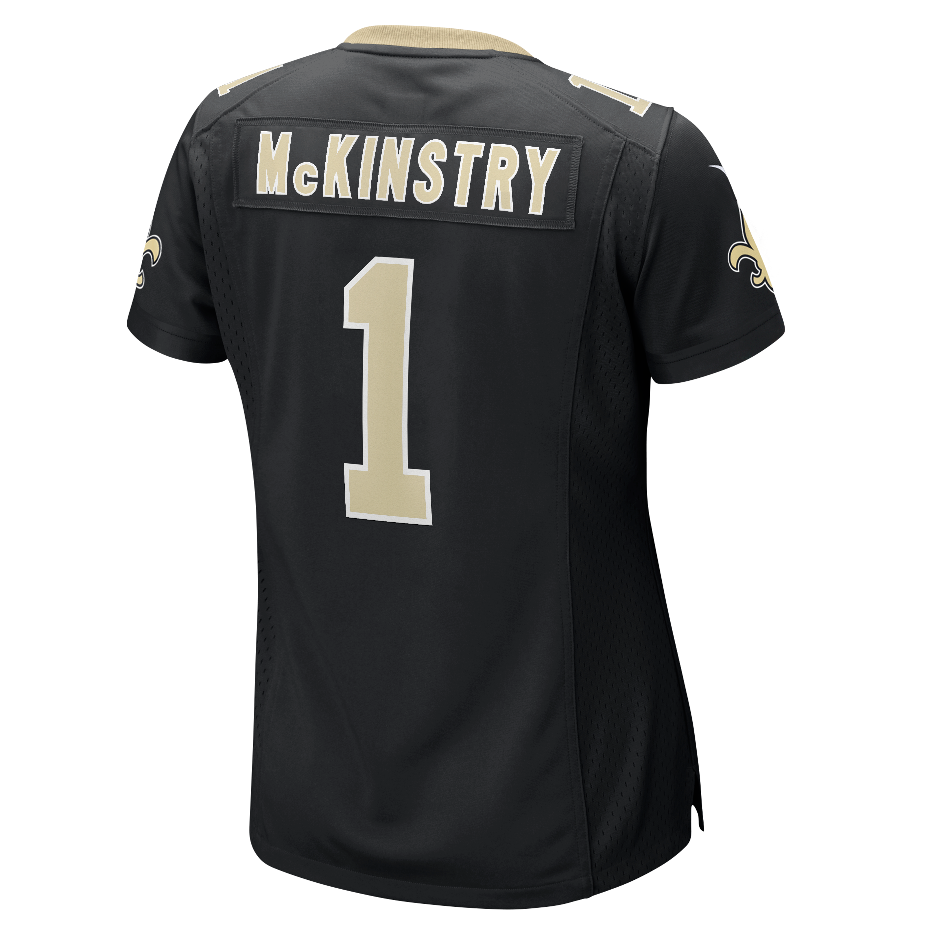 Maillot de match Nike Ga’Quincy McKinstry noir pour femme, New Orleans Saints