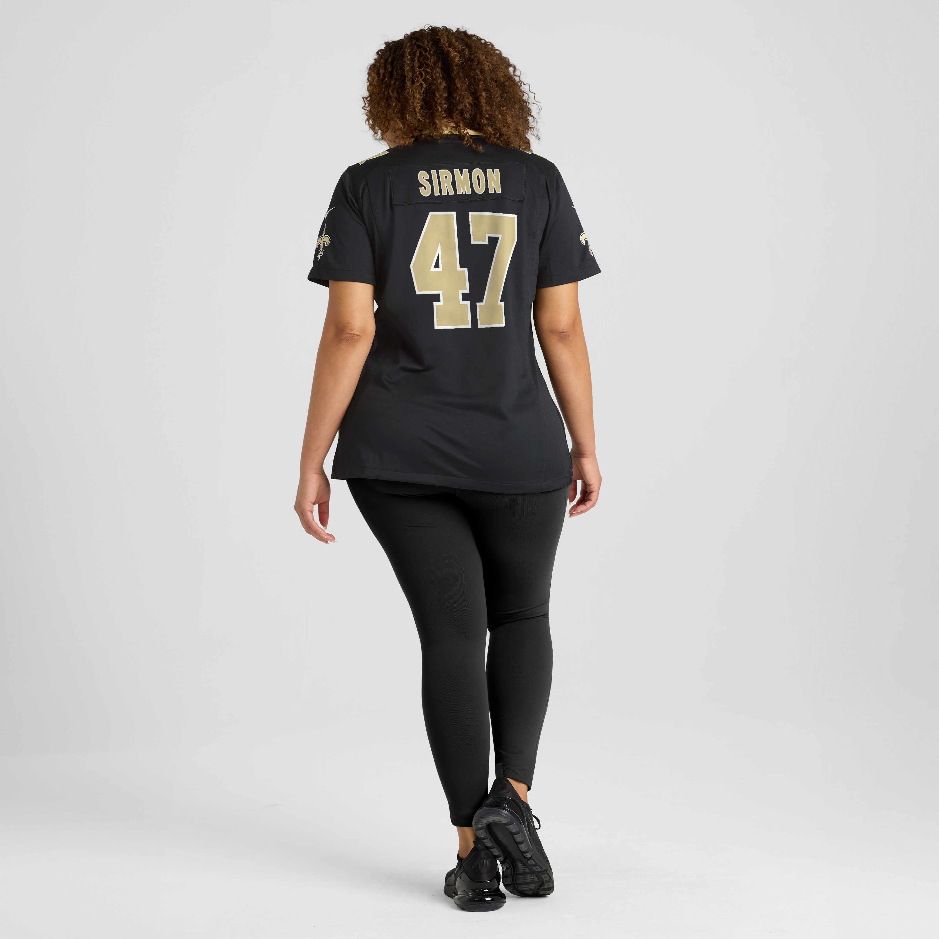 Women's Nike Jackson Sirmon Black New Orleans Saints Team Game Jersey