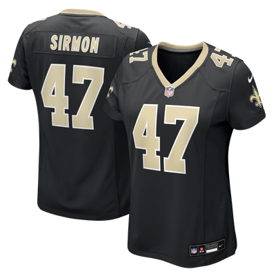 Jackson Sirmon New Orleans Saints Nike Women's Team Game Jersey - Black