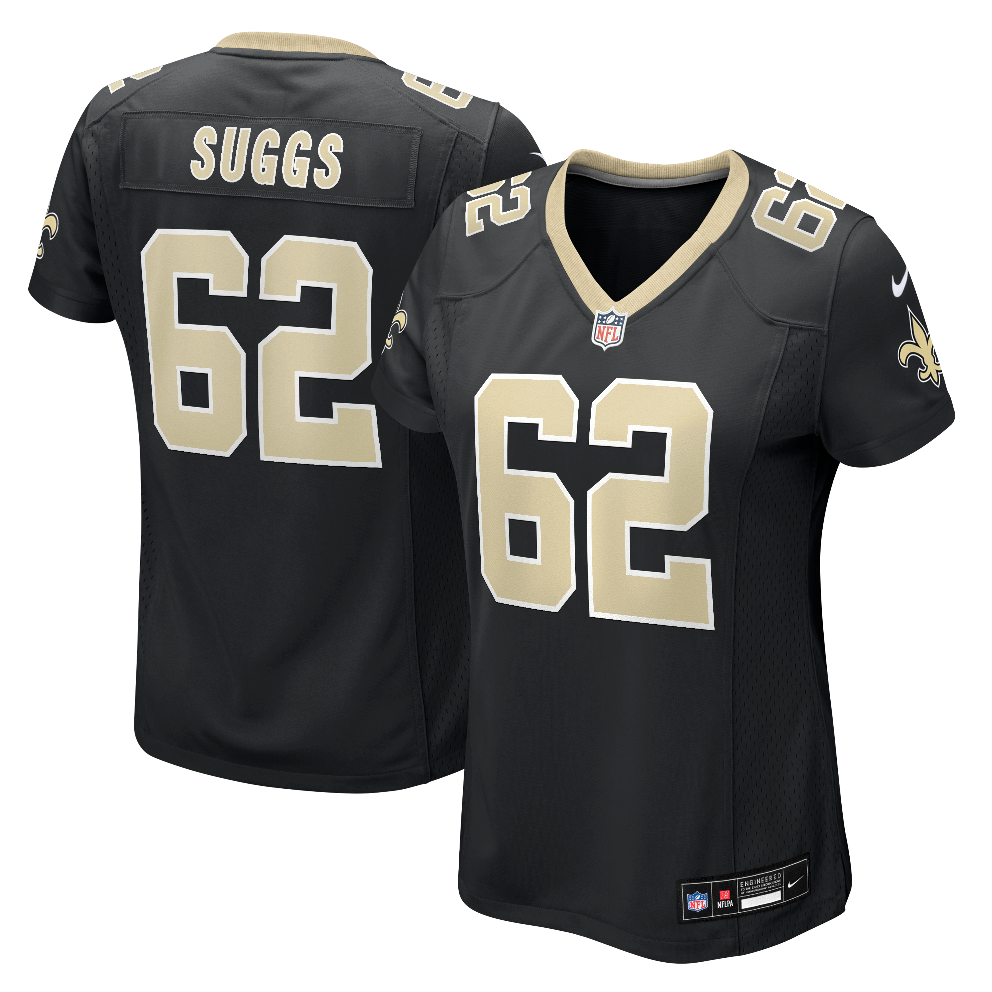 Women's Nike Jay'viar Suggs Black New Orleans Saints Team Game Jersey