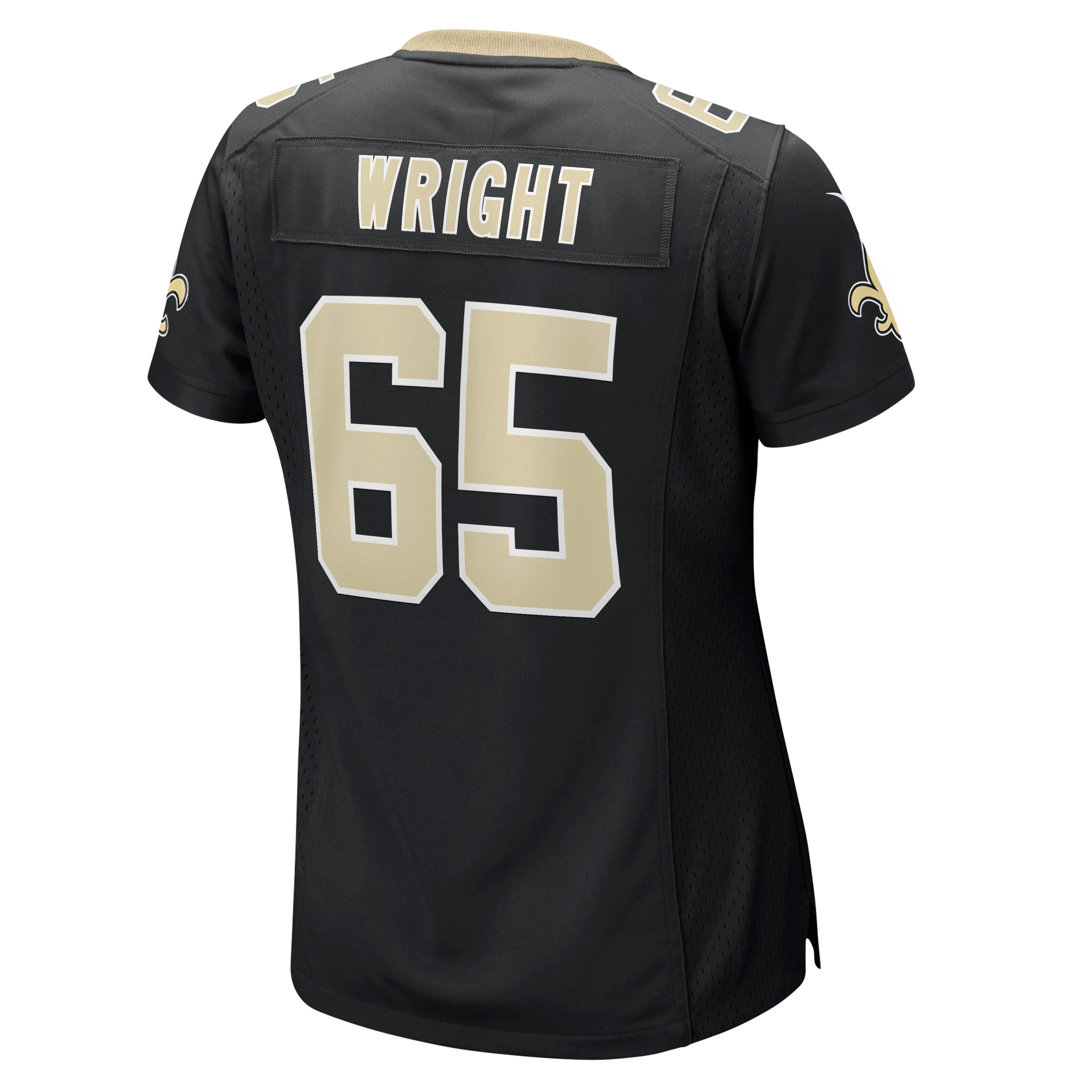 Maillot de match Nike pour femme, Jeremiah Wright, noir, des Saints la Nouvelle-Orléans