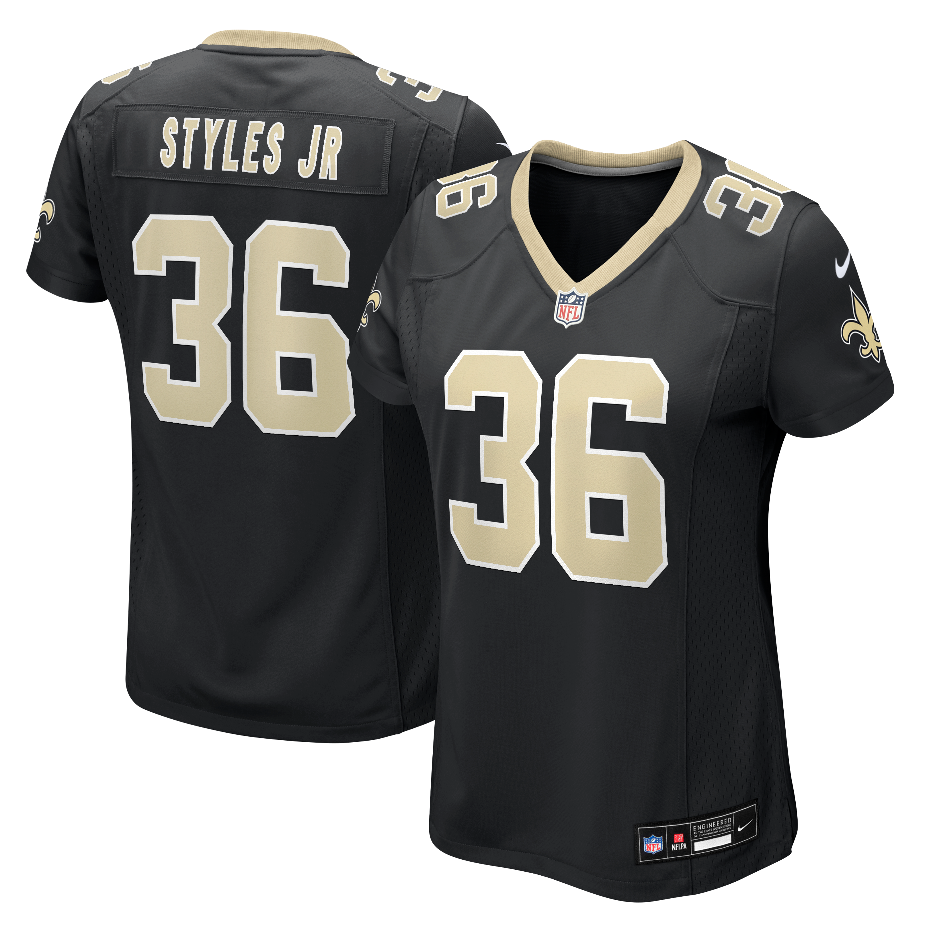 Women's Nike Lorenzo Styles Jr. Black New Orleans Saints Team Game Jersey