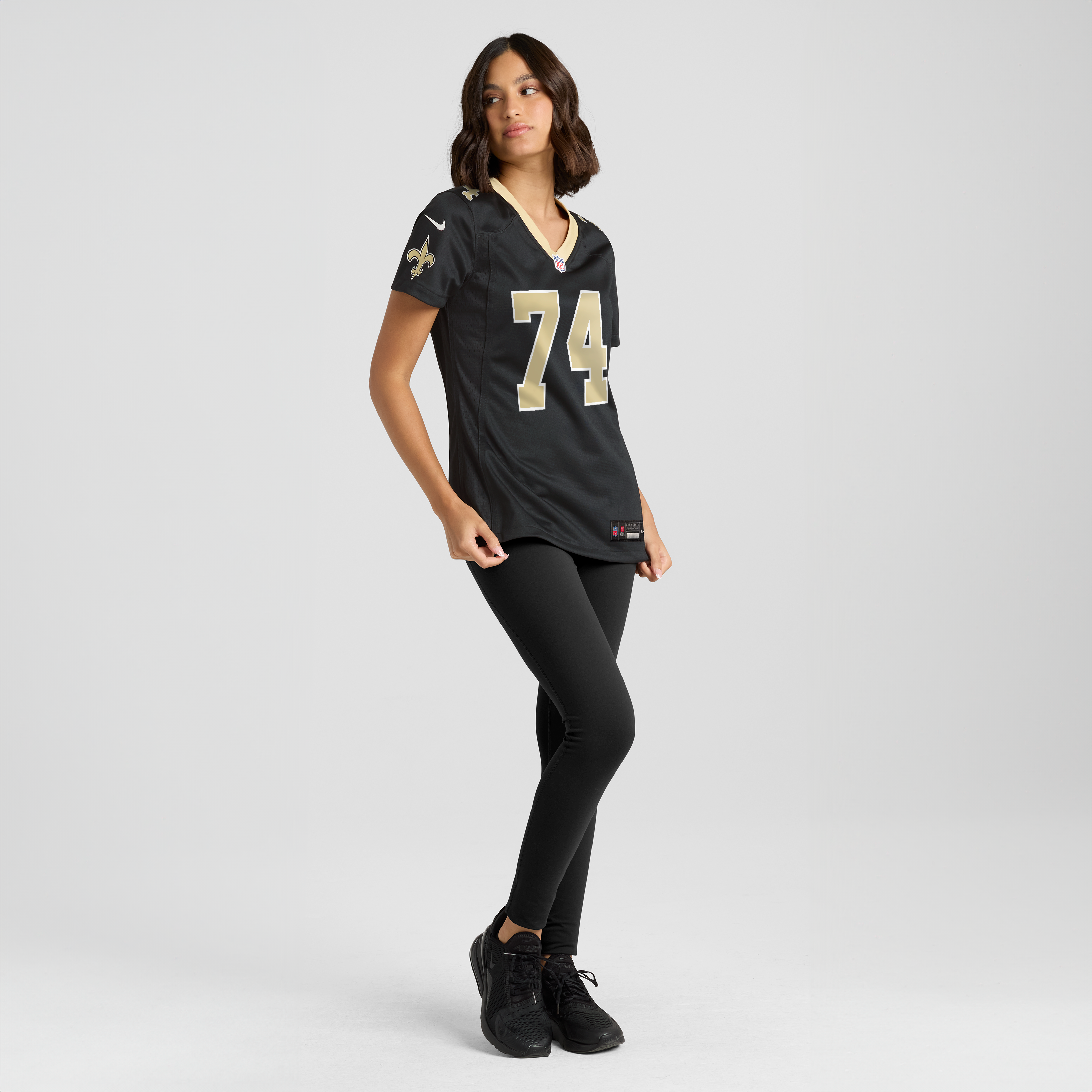 Maillot de match Nike Mason Murphy noir pour femme, équipe des Saints la Nouvelle-Orléans
