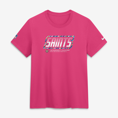  New Orleans Saints Nike Women's 2026 NFL Crucial Catch Tri-Blend Dri-FIT T-Shirt - Pink