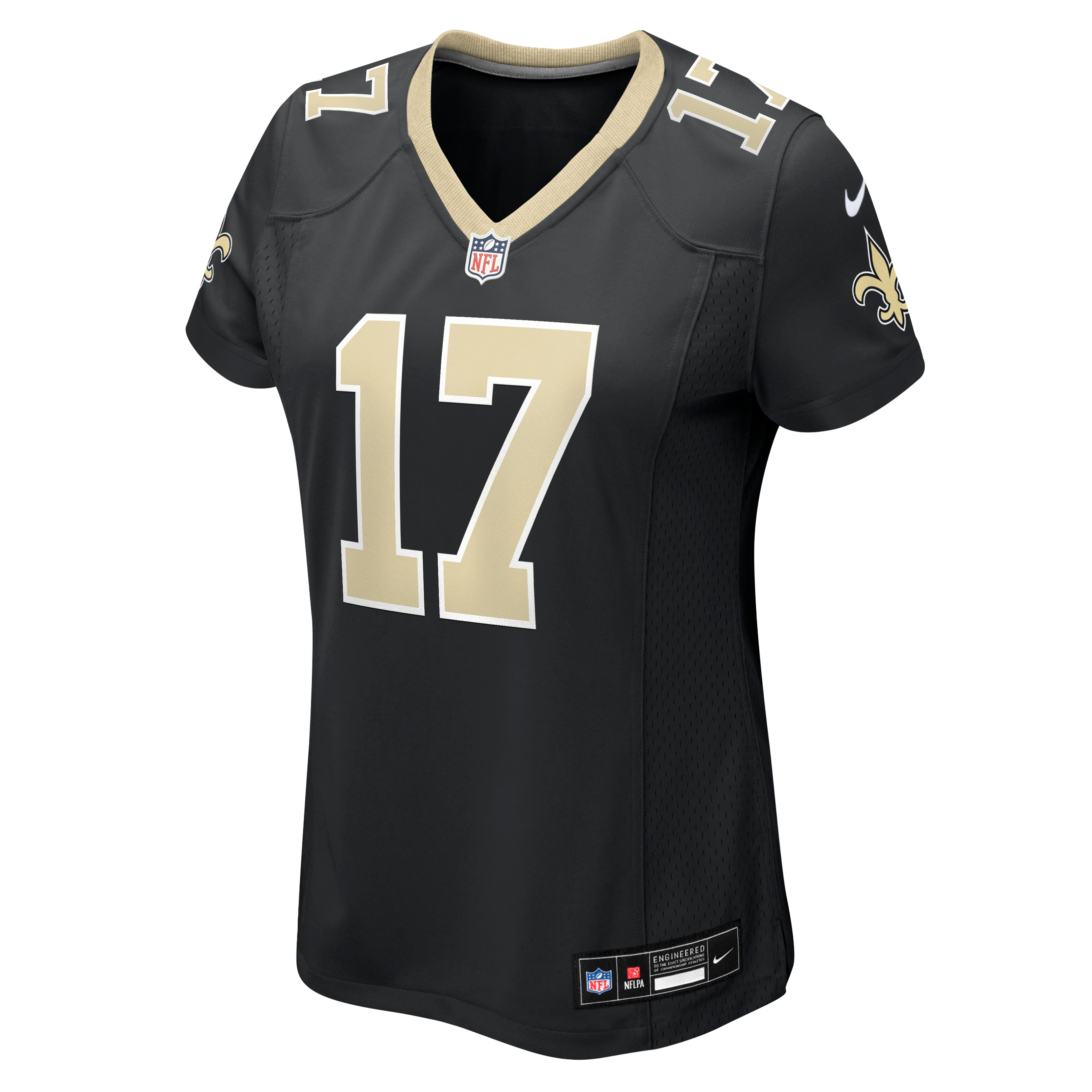 Maillot de match Nike Ryan Wright noir pour femme, équipe des Saints la Nouvelle-Orléans
