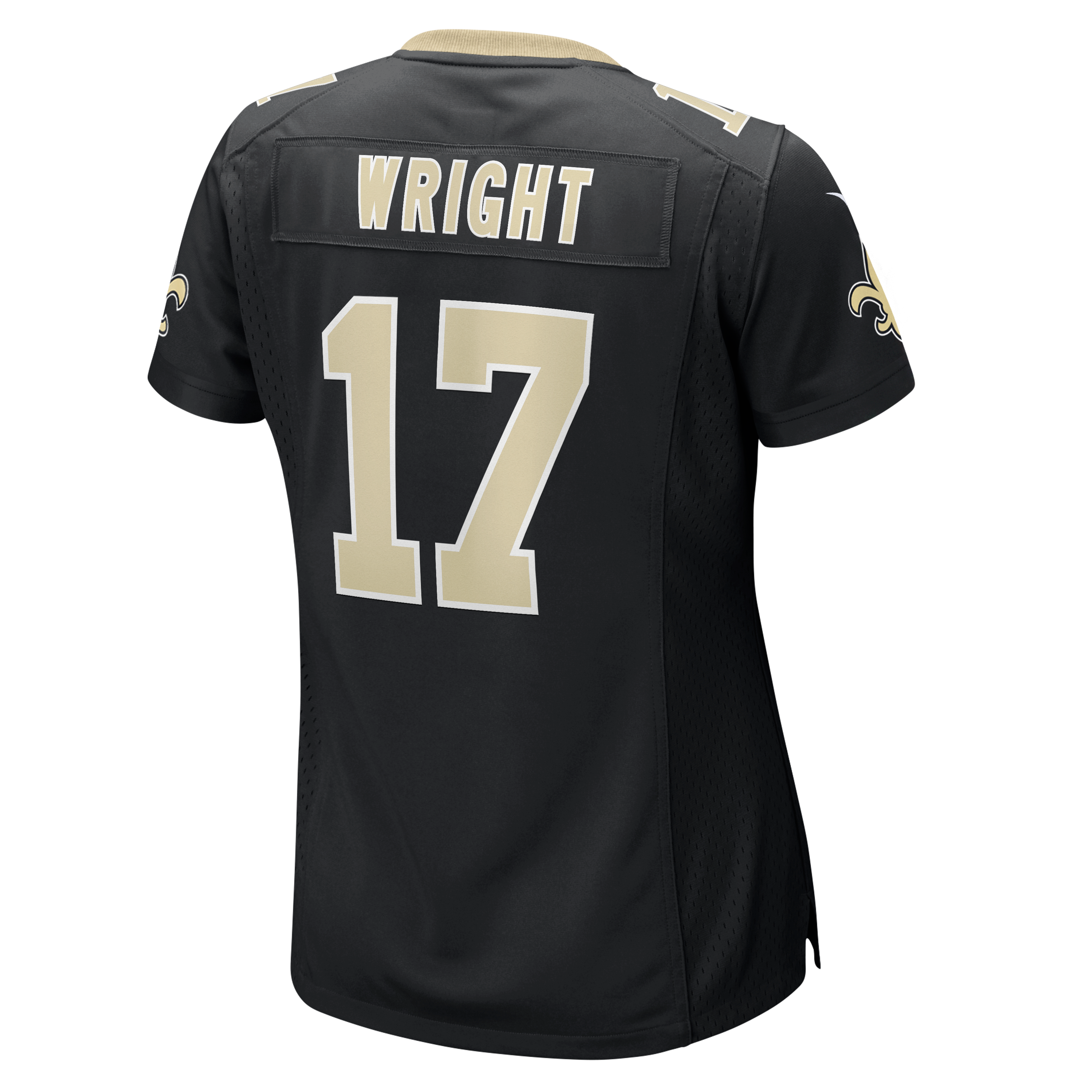 Maillot de match Nike Ryan Wright noir pour femme, équipe des Saints la Nouvelle-Orléans