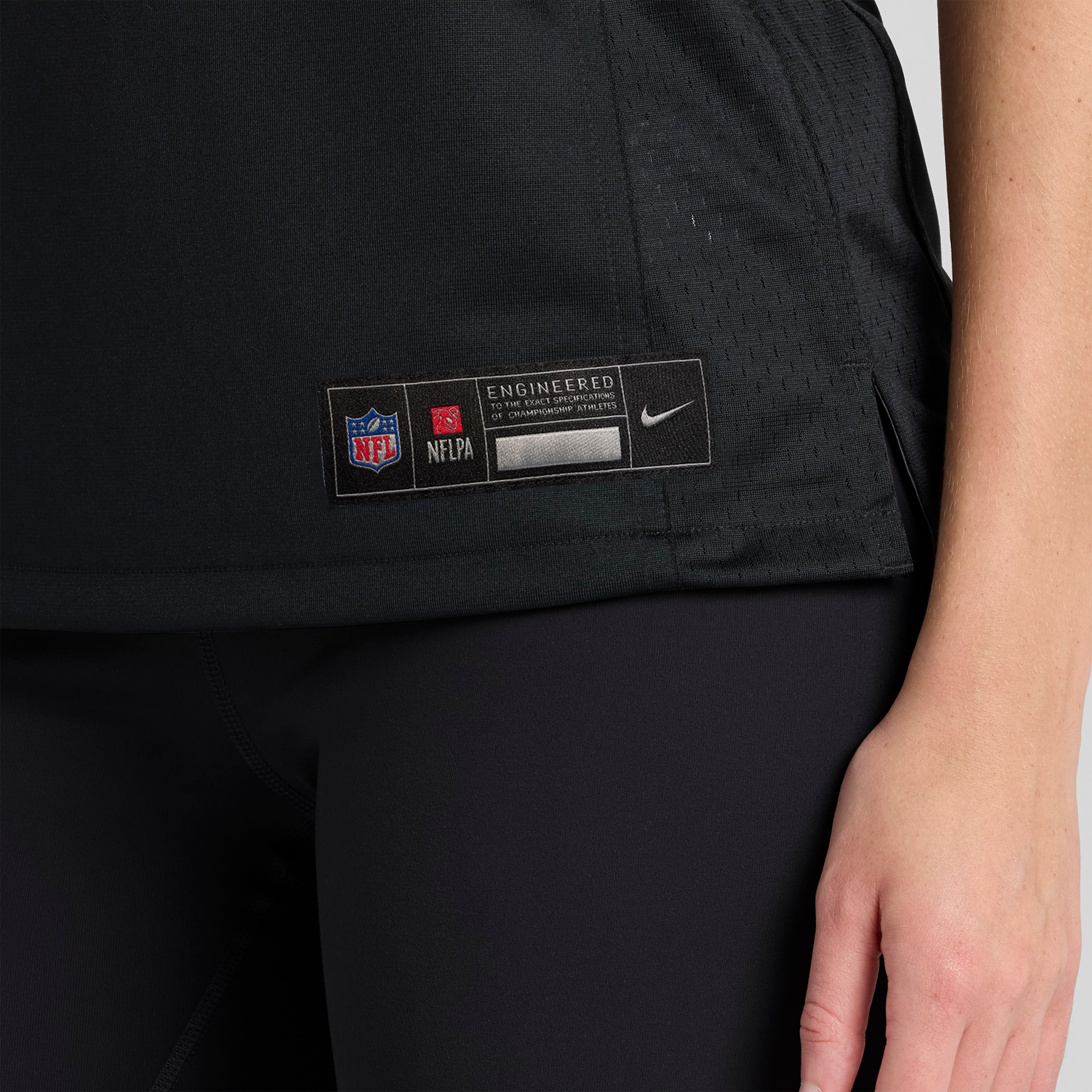 Maillot de match Nike TJ Hall noir pour femme, équipe des Saints la Nouvelle-Orléans