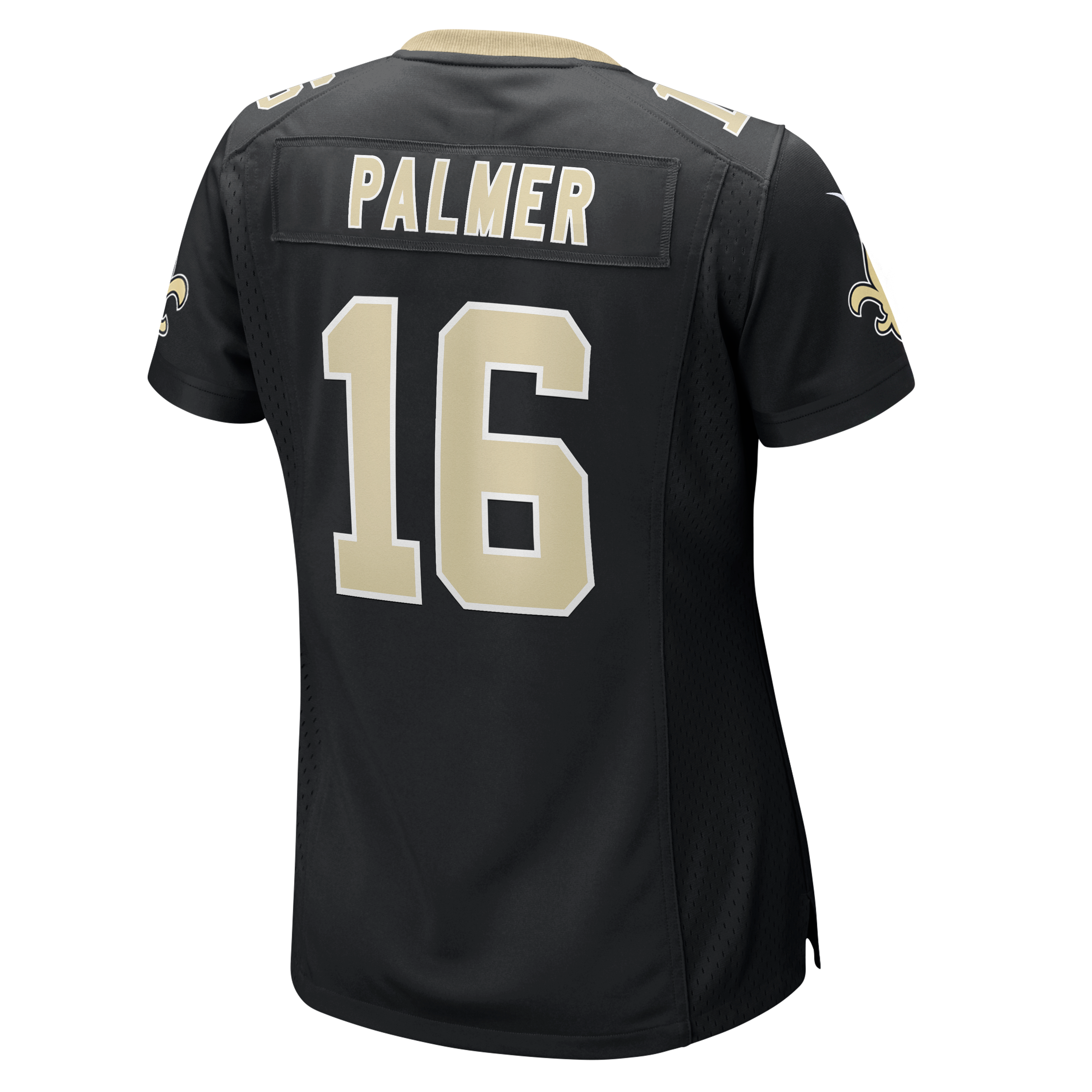 Maillot de match Nike Trey Palmer noir pour femme, équipe des Saints la Nouvelle-Orléans