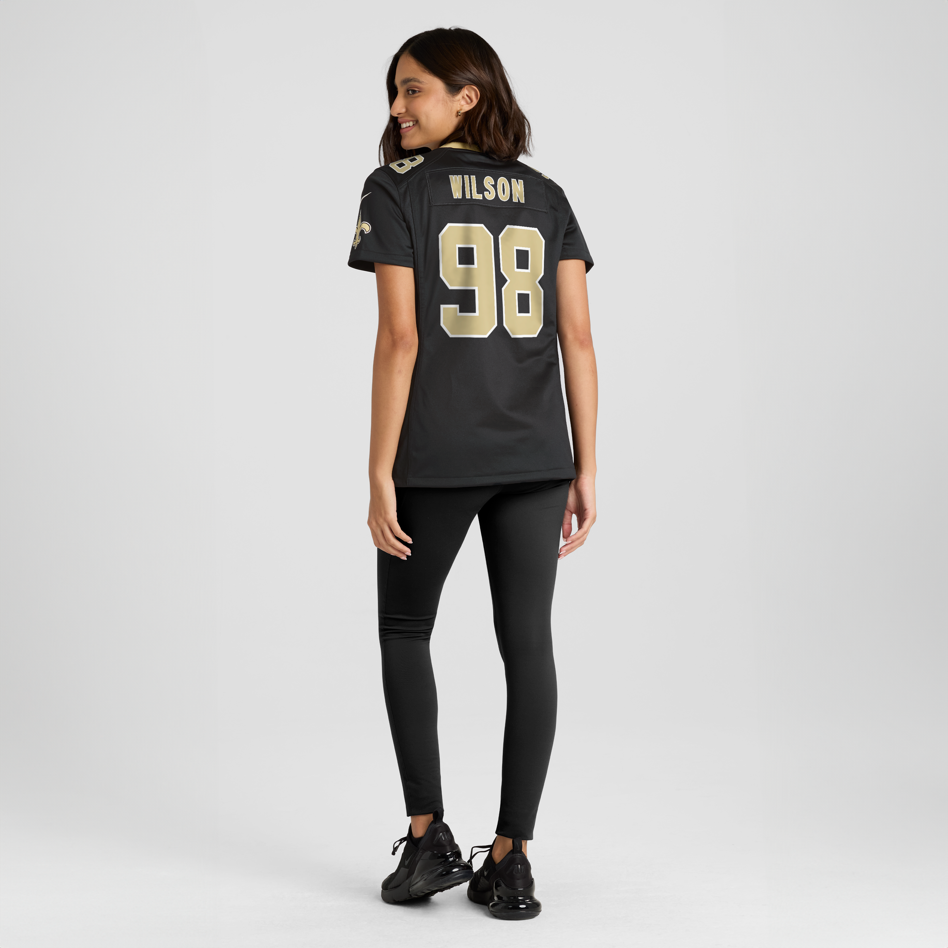 Women's Nike Tyree Wilson Black New Orleans Saints Team Game Jersey