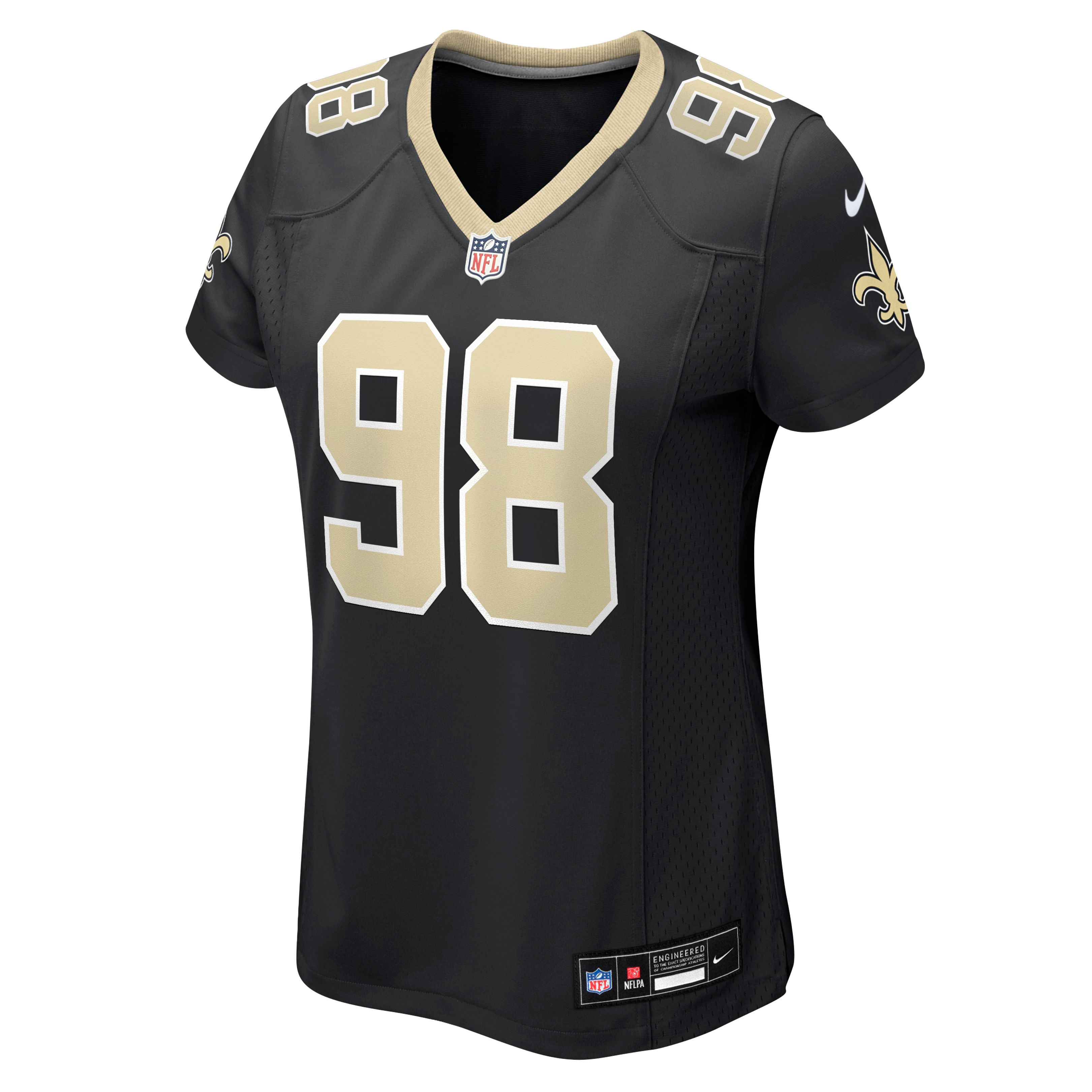 Women's Nike Tyree Wilson Black New Orleans Saints Team Game Jersey