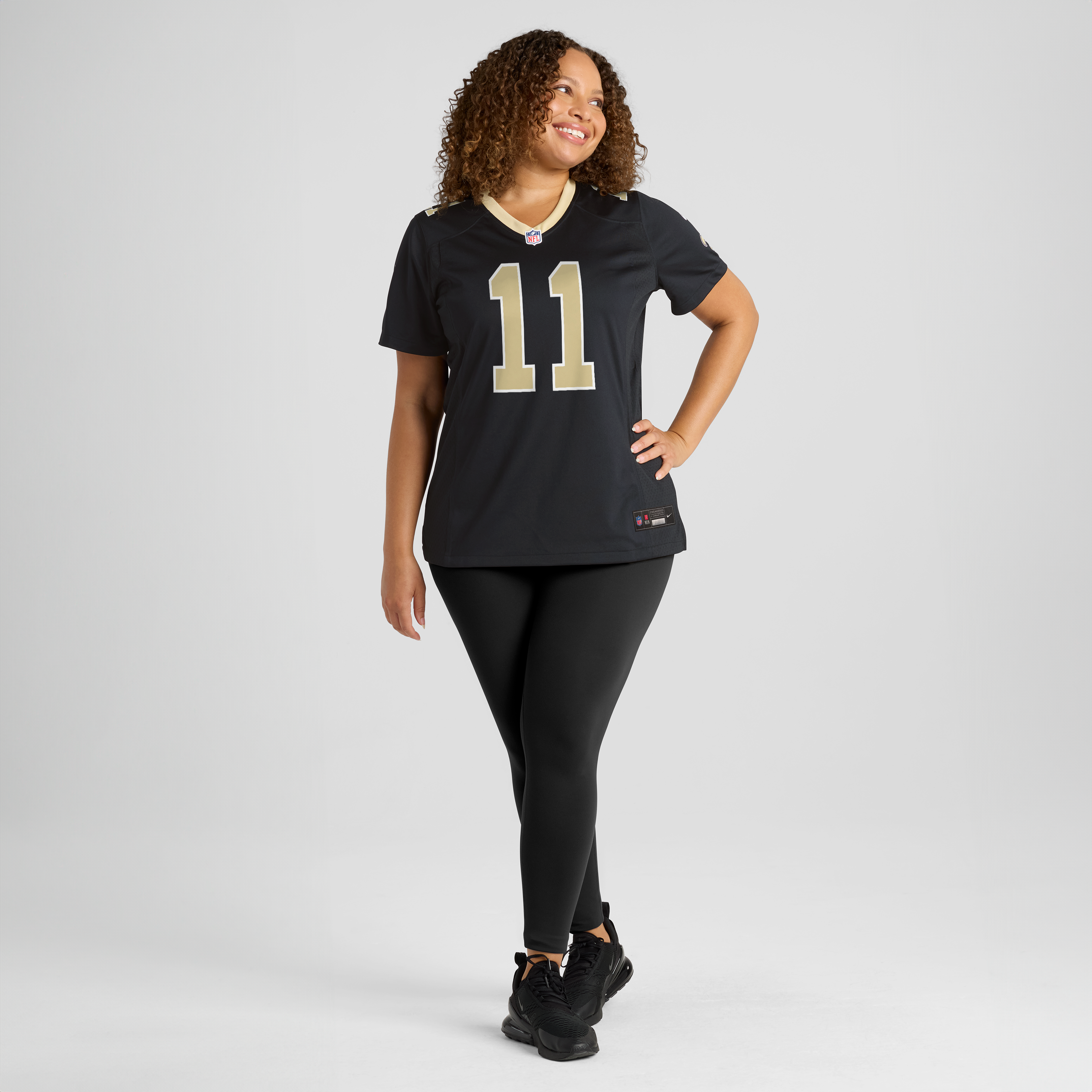 Women's Nike Zach Wilson Black New Orleans Saints Team Game Jersey