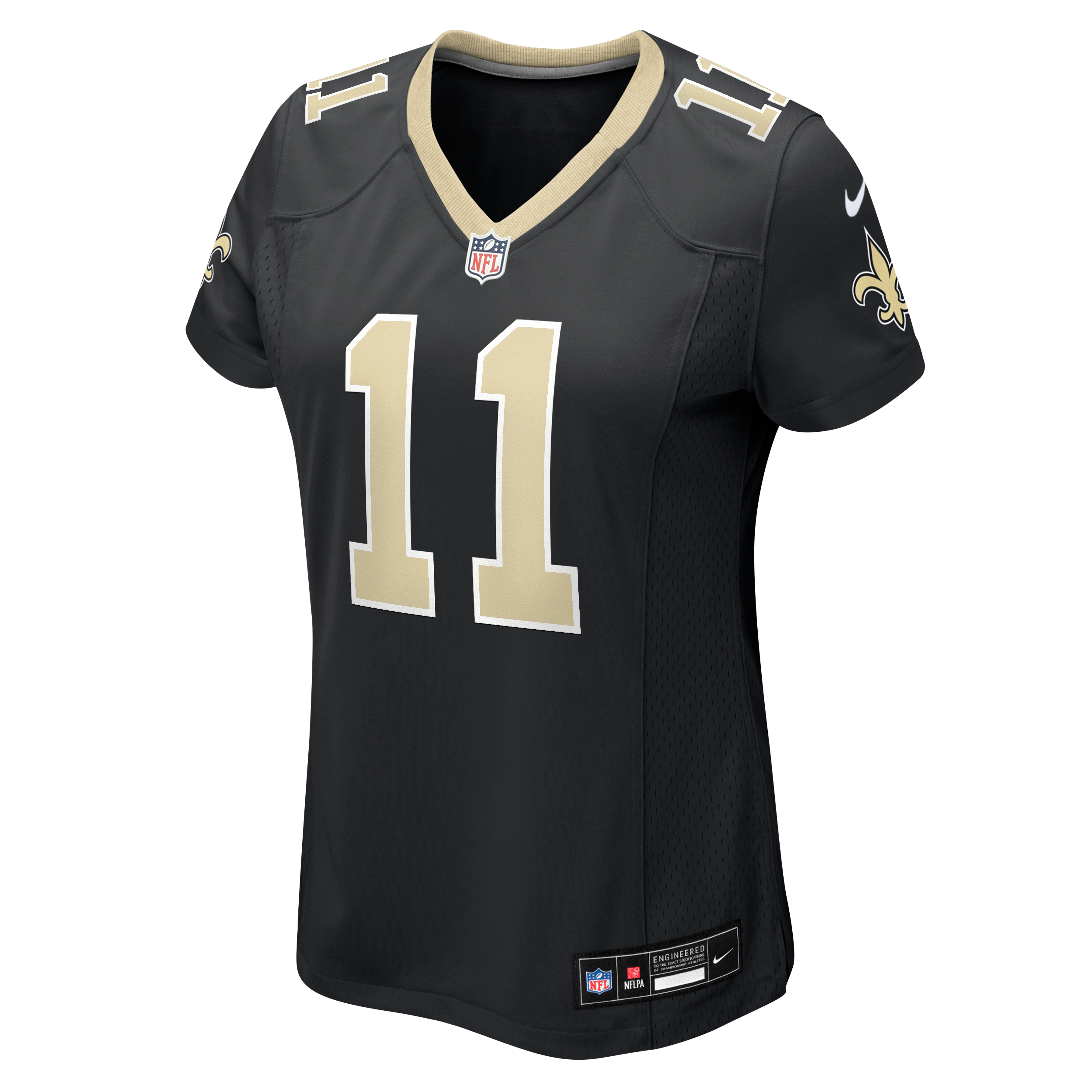 Women's Nike Zach Wilson Black New Orleans Saints Team Game Jersey