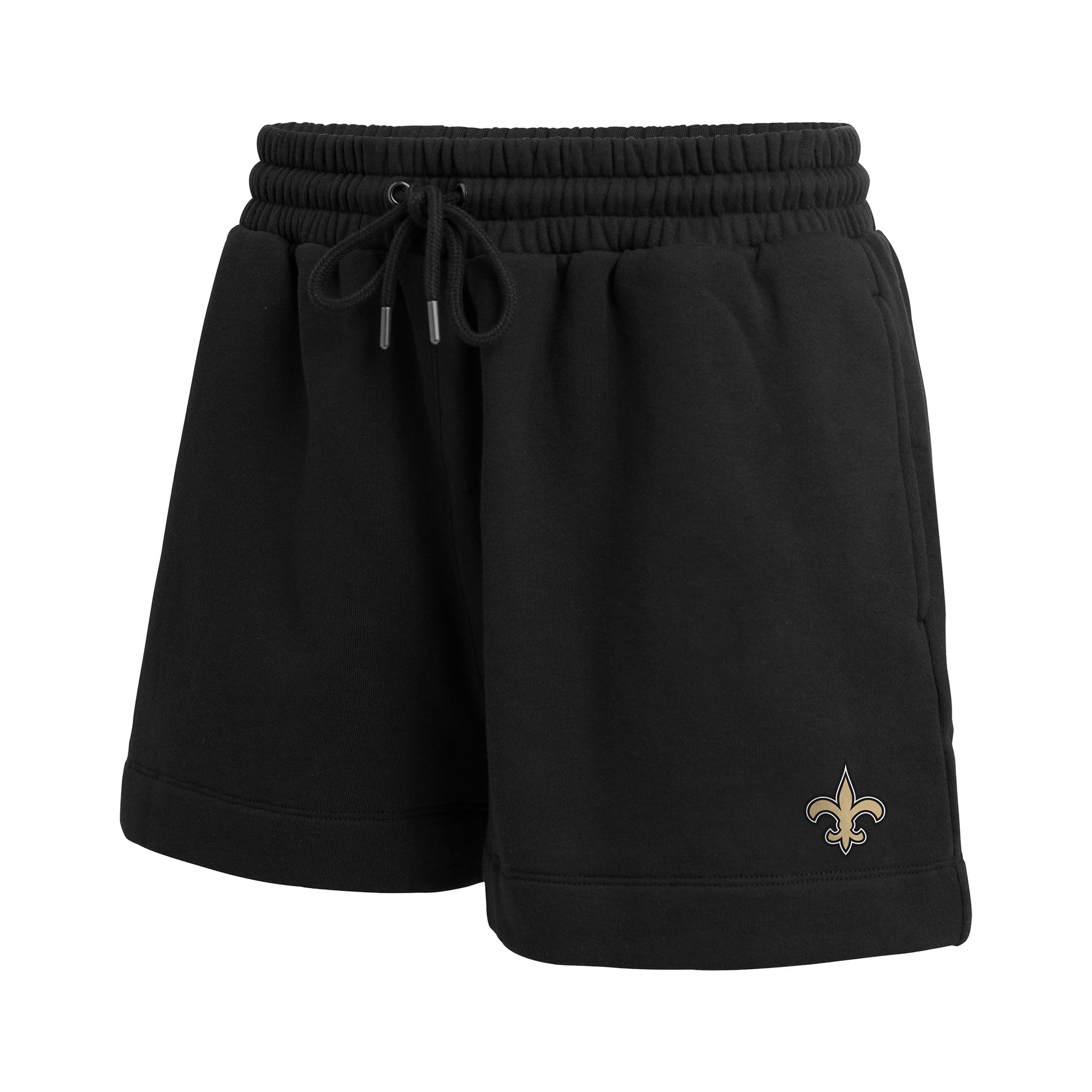Women's WEAR by Erin Andrews Black New Orleans Saints Fleece V-Neck Lounge Set