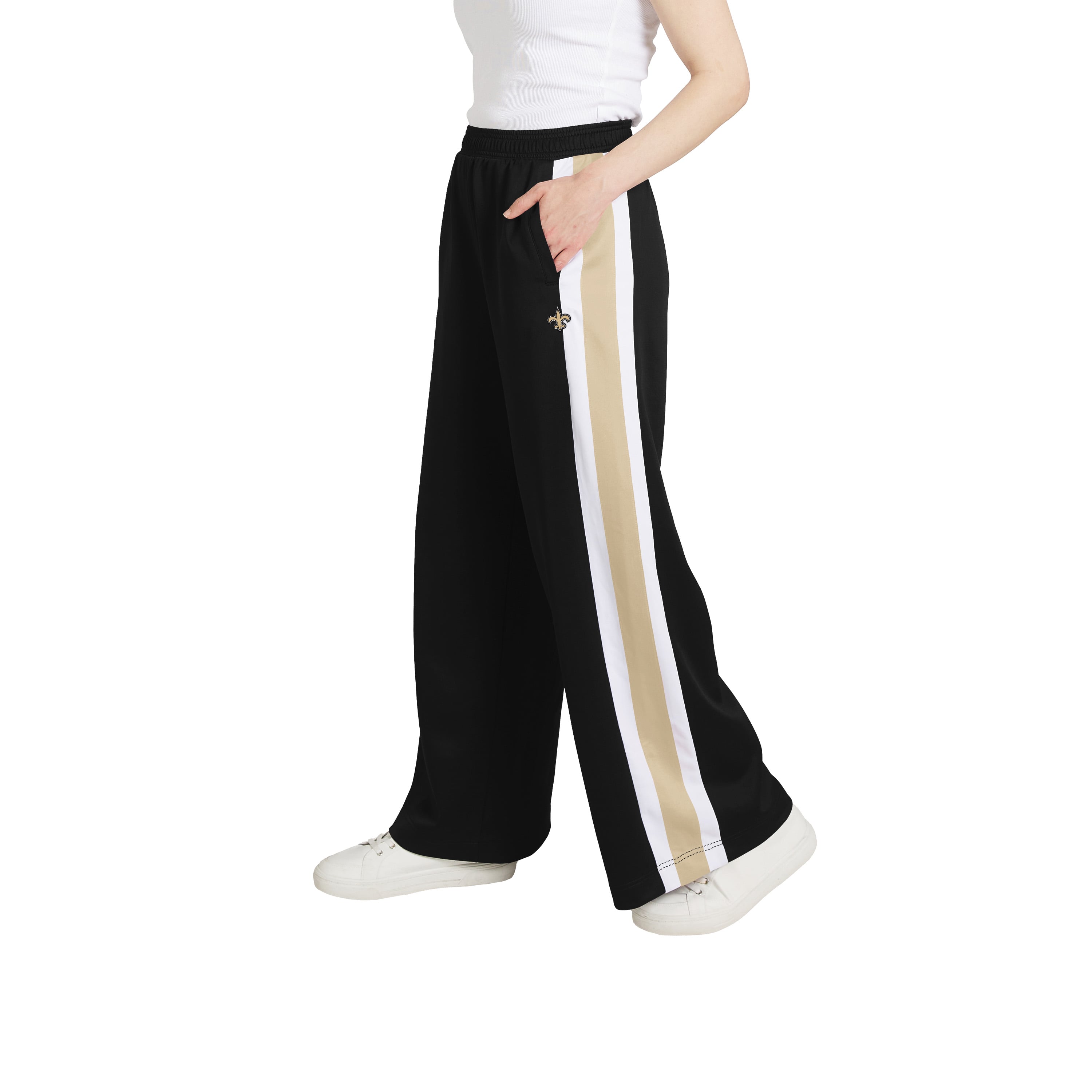 Pantalon de survêtement rayé New Orleans Saints la marque WEAR by Erin Andrews pour femmes