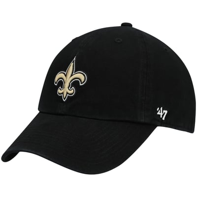 New Orleans Saints '47 Youth Logo Clean Up Adjustable Hat - Black