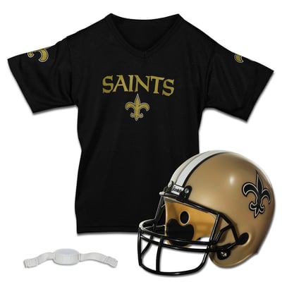 New Orleans Saints Franklin Sports Youth NFL Deluxe Helmet & Jersey Set - Black
