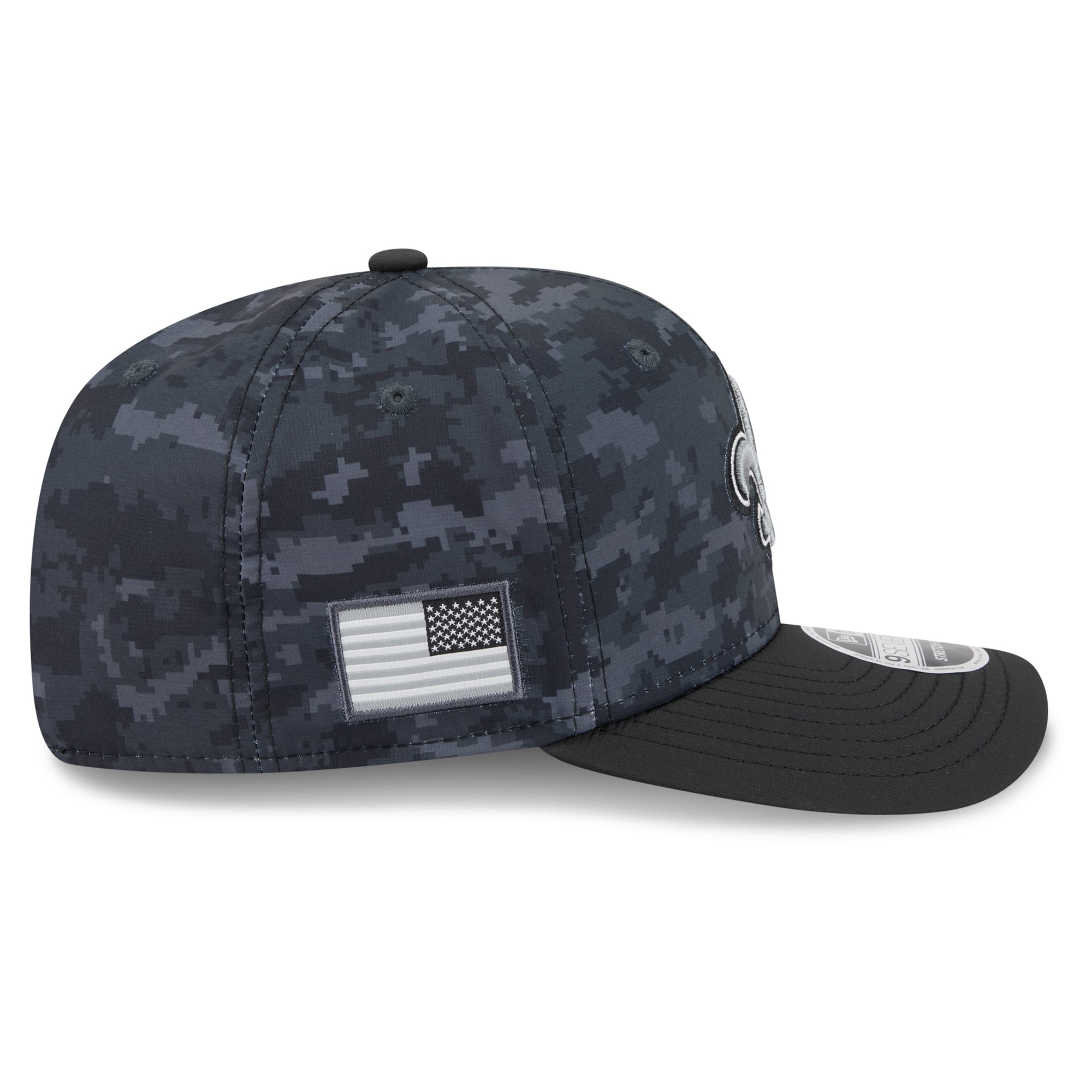 Casquette ajustable New Era noire pour jeunes, New Orleans Saints 2026 Salute To Service 9SEVENTY