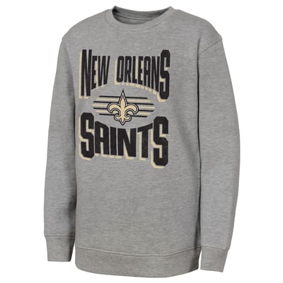 New Orleans Saints Outerstuff Youth Jet Stream Sweatshirt - Gray