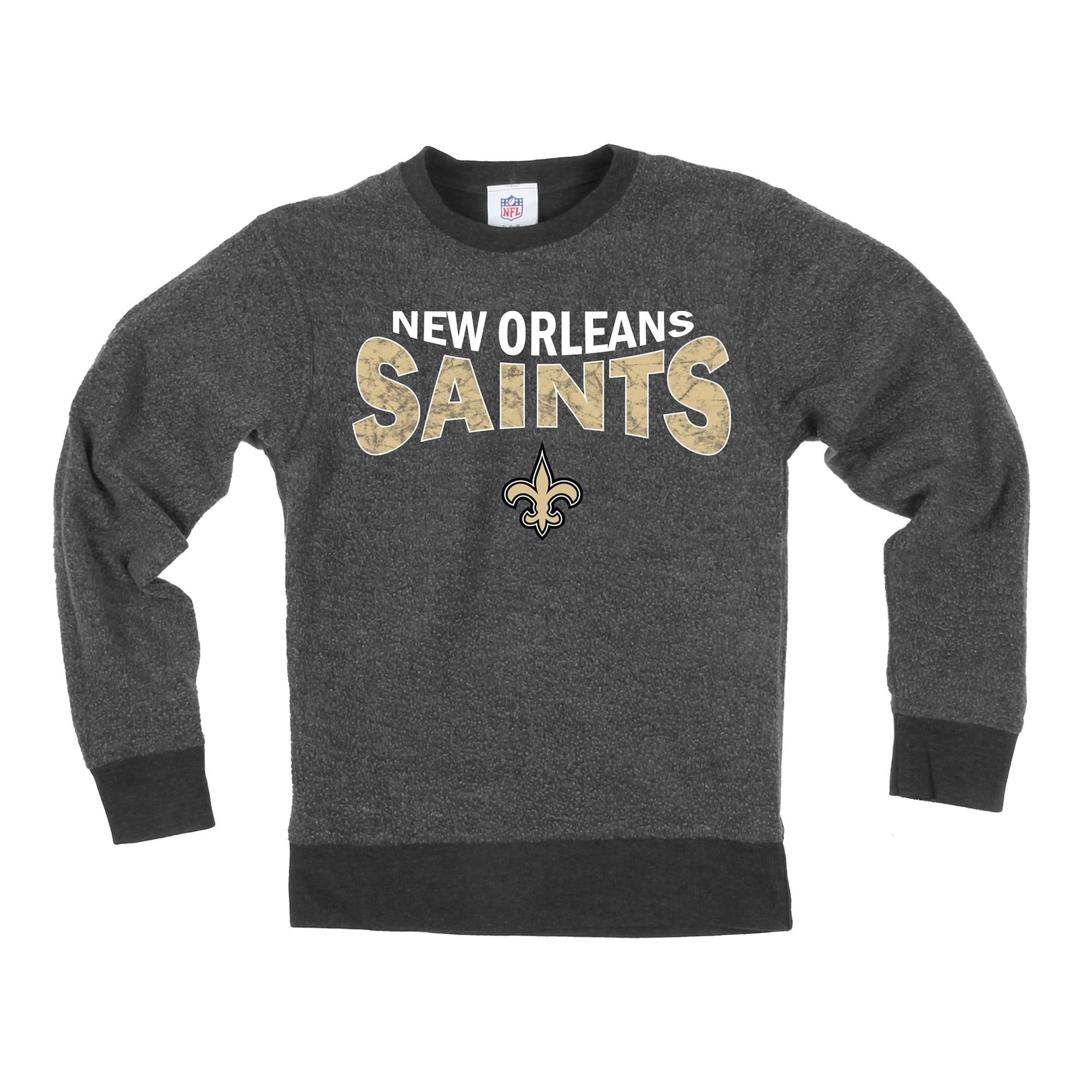 Sweat-shirt réversible en polaire noir Wes & Willy pour jeunes, aux couleurs des Saints de la Nouvelle-Orléans