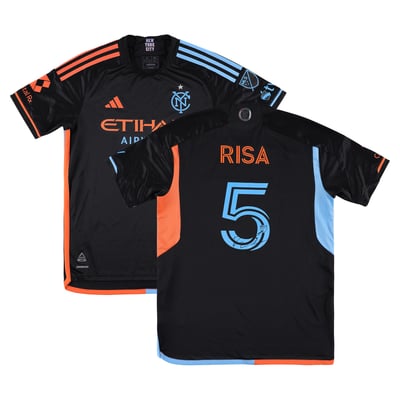 Birk Risa New York City FC Autographed Fanatics Authentic Match-Used #5 Black Jersey from the 2025 MLS Season - Size M