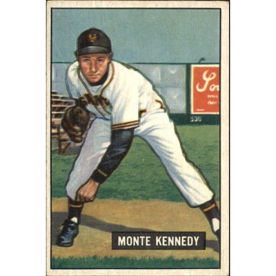1951 Bowman #163 Monte Kennedy