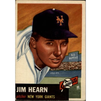 1953 Topps #38 Jim Hearn DP