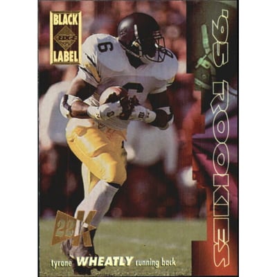 1995 Collector's Edge Rookies Black Label 22K Gold #13 Tyrone Wheatley UER