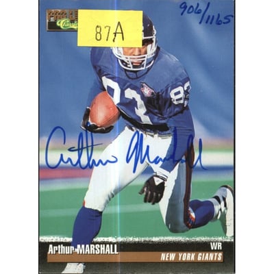 1995 Pro Line Autographs #87A Arthur Marshall/1165