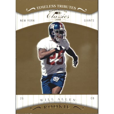 2001 Donruss Classics Timeless Tributes #147 Will Allen