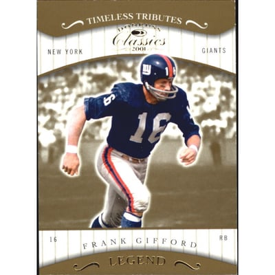 2001 Donruss Classics Timeless Tributes #181 Frank Gifford