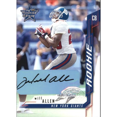 2001 Leaf Rookies and Stars Rookie Autographs #257 Will Allen