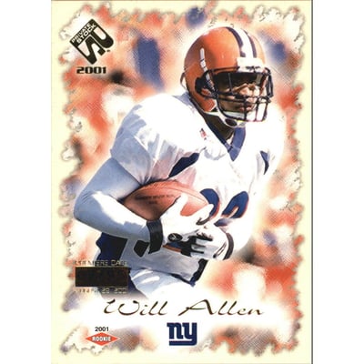 2001 Private Stock Premiere Date #143 Will Allen