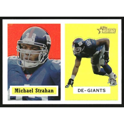 2002 Topps Heritage Retrofractors #20 Michael Strahan